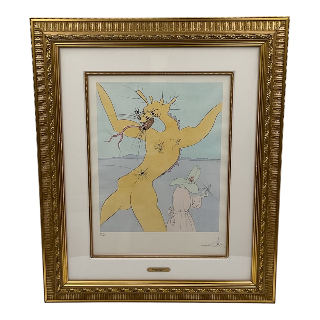 Shunboshi by Salvador Dalí (Spain, 1904–1989), 1976 Hand-Signed Colored Etching: DescriptionColored etching by Salvador Dalí depicting the scene Shunboshi, rendere