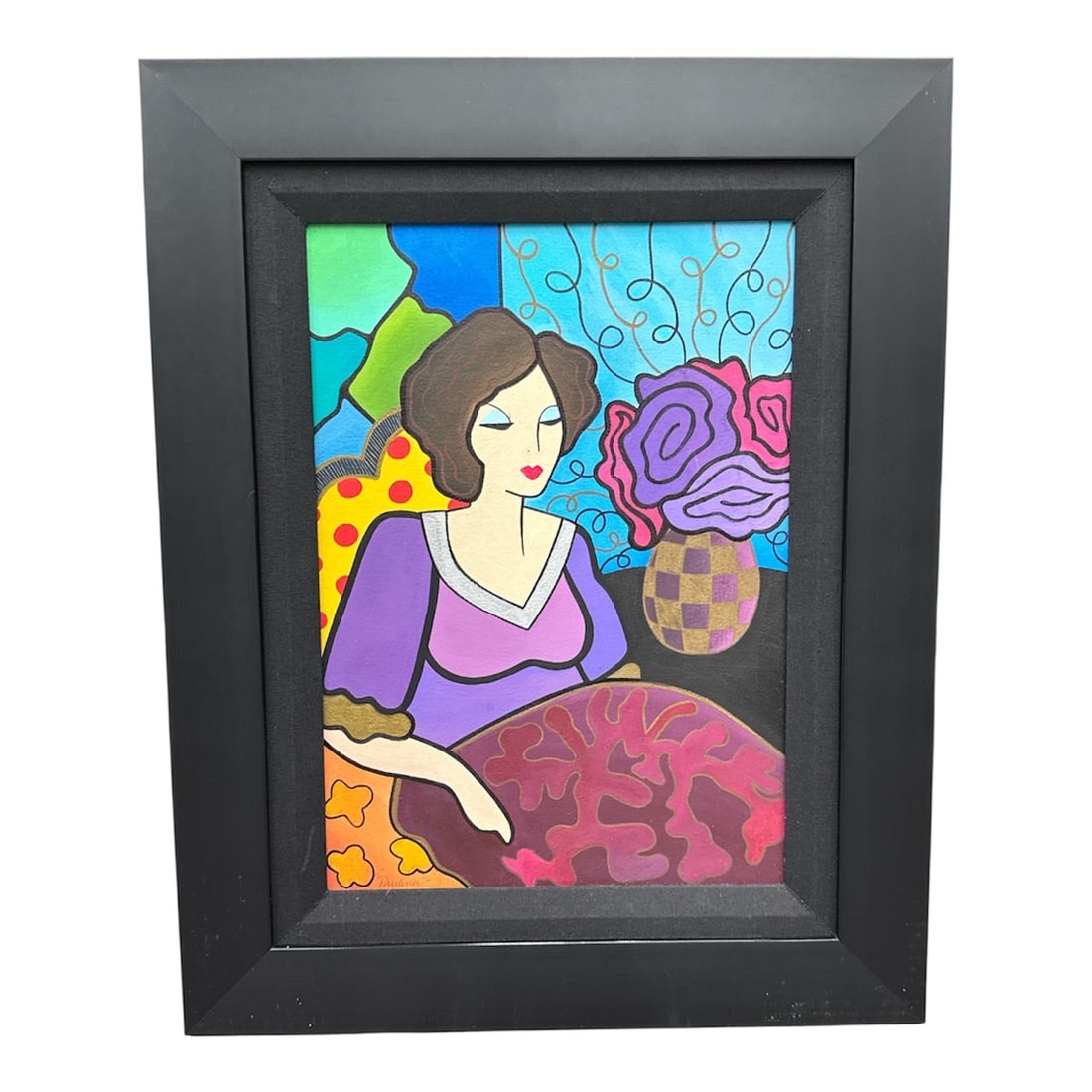 Sunday Afternoon by Paulina Delmar Contemporary Acrylic Painting: DescriptionOriginal acrylic painting on canvas titled Sunday Afternoon by