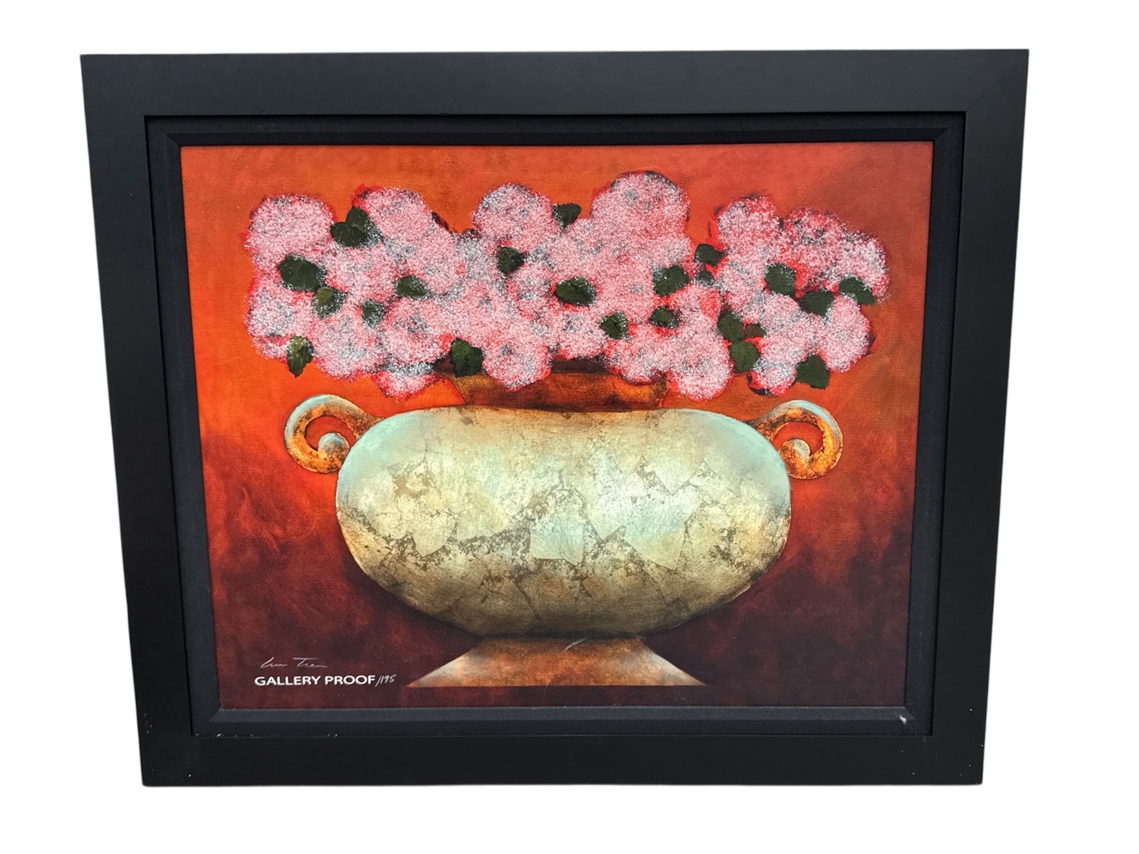 Estate Bouquet by Lun Tse Hand Embellished Limited Edition Giclée: Hand embellished limited edition color giclée on canvas titled Estate Bouquet by artist Lun Tse. The composition features a classical decorative still life arrangement