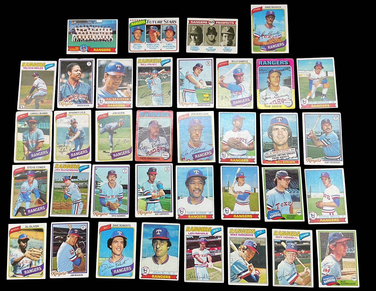 Texas Rangers Baseball Card Lot (1 of 2)