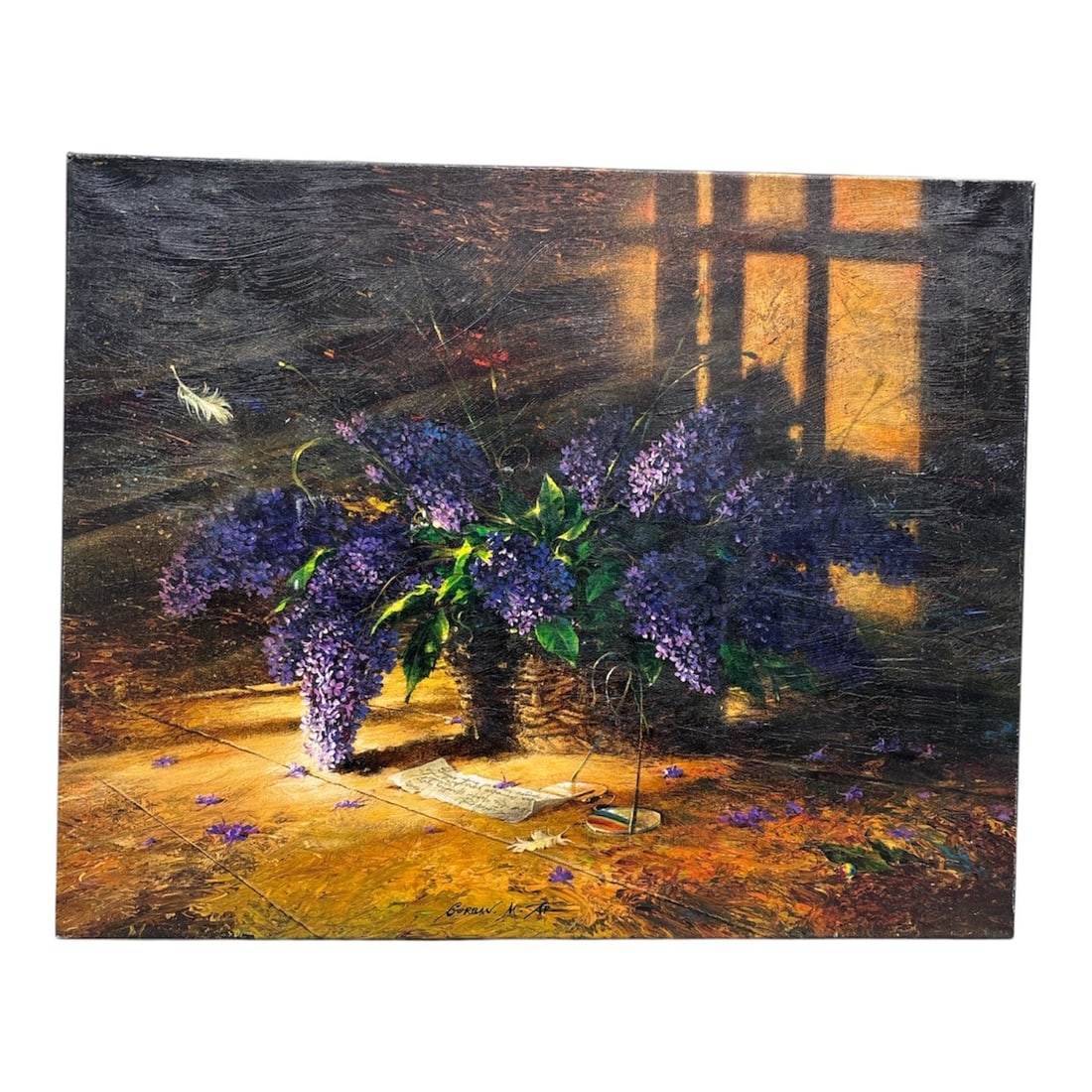 Sunlight & Lilacs, Michael Gorban Edition: II/XXV, w/ COA: Medium: Giclee On CanvasEdition: II/XXVSize: 25x20Additional Details: Hand signed and numbered by the artist. Artwork in excellent condition. Additional images are available upon