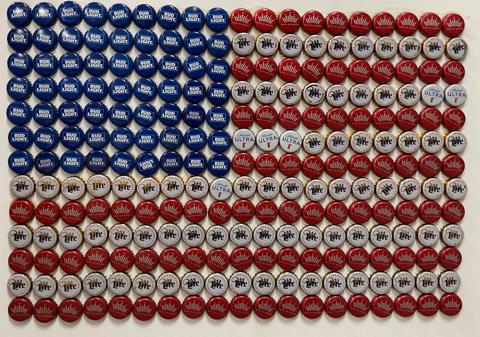 American Flag Bottle Cap Composition - 2