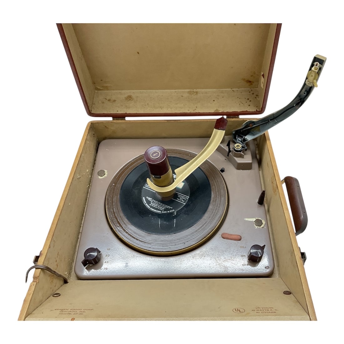 Zenith Portable Record Player in Case - 2