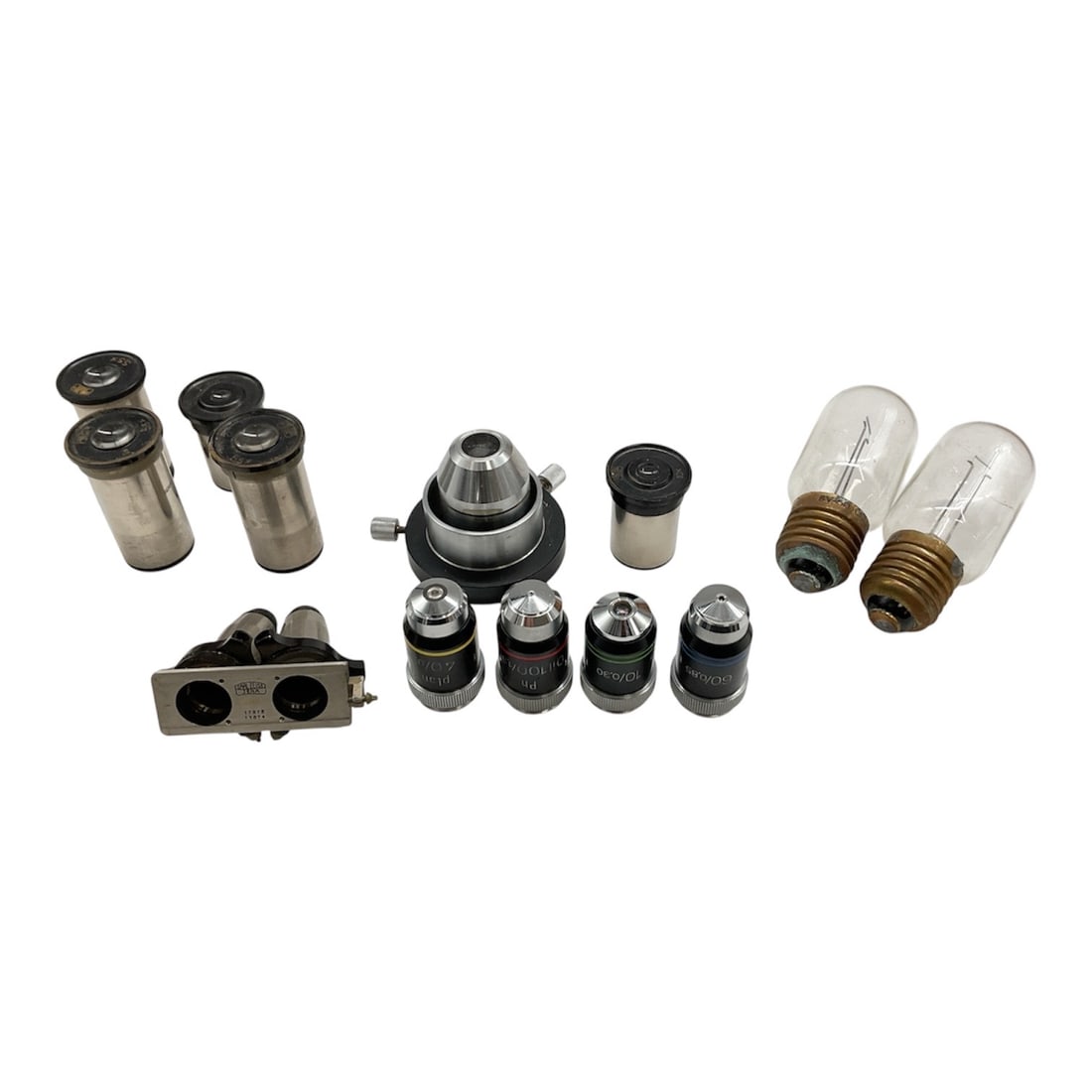 Antique Microscope Accessories and Optical Components in Wooden Case (1 of 9)