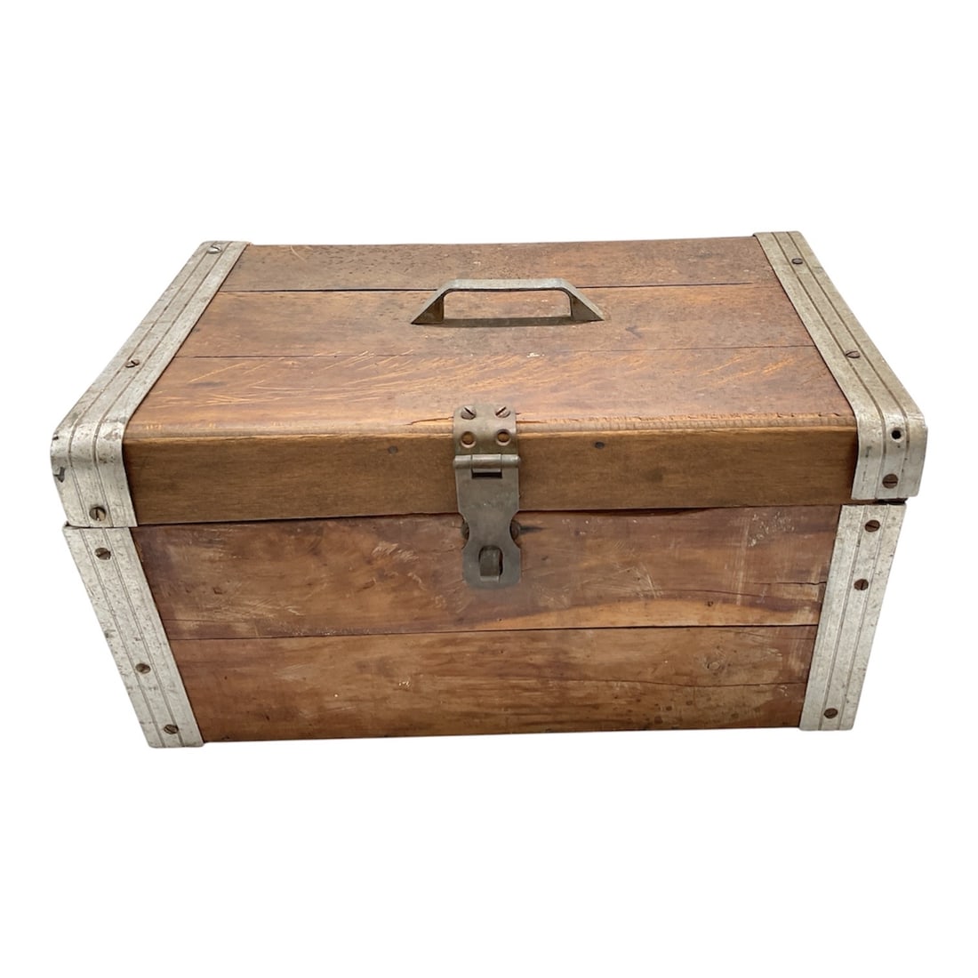 Vintage Wooden Storage Chest with Removable Tray (1 of 4)