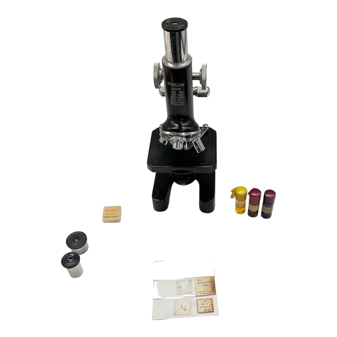 Vintage Student Microscope with Accessories in Fitted Case (1 of 5)