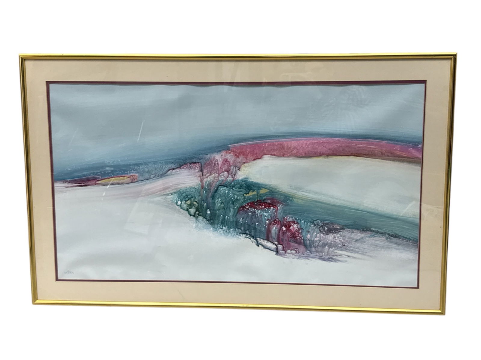 James VerDoorn Signed Limited Edition Print Framed: Attractive framed print signed James VerDoorn, featuring a clean modern presentation with wide matting and gilt frame. The artist’s signature appears in the lower margin, with identification not