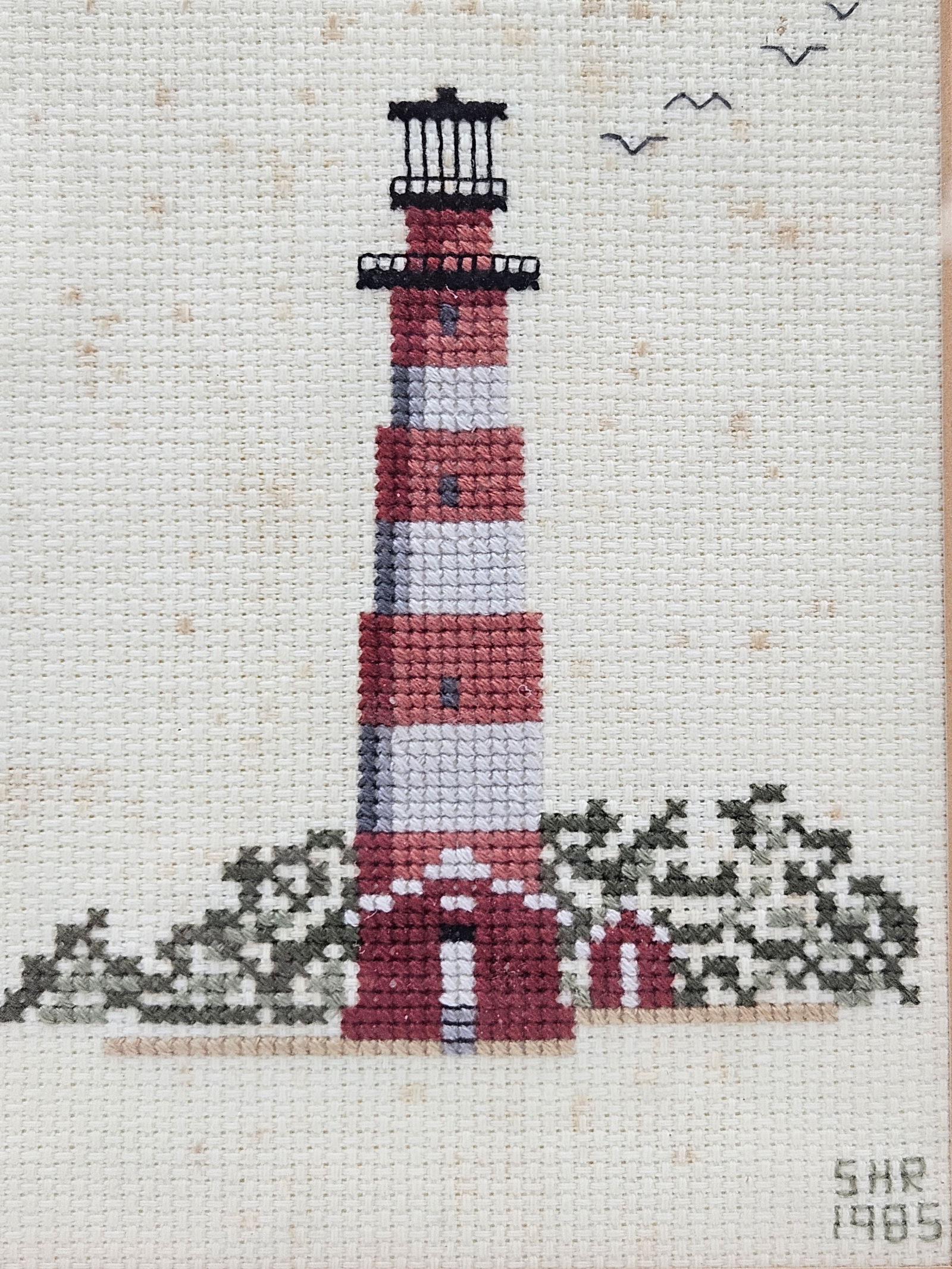 Framed Lighthouse Needlepoint - 2