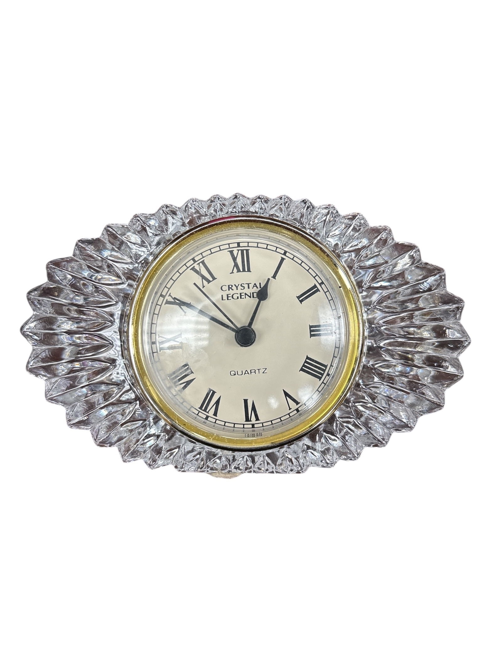 Crystal Legend Quartz Clock - Godinger: Crystal Legend Quartz Clock Dimensions: 5x3x2
