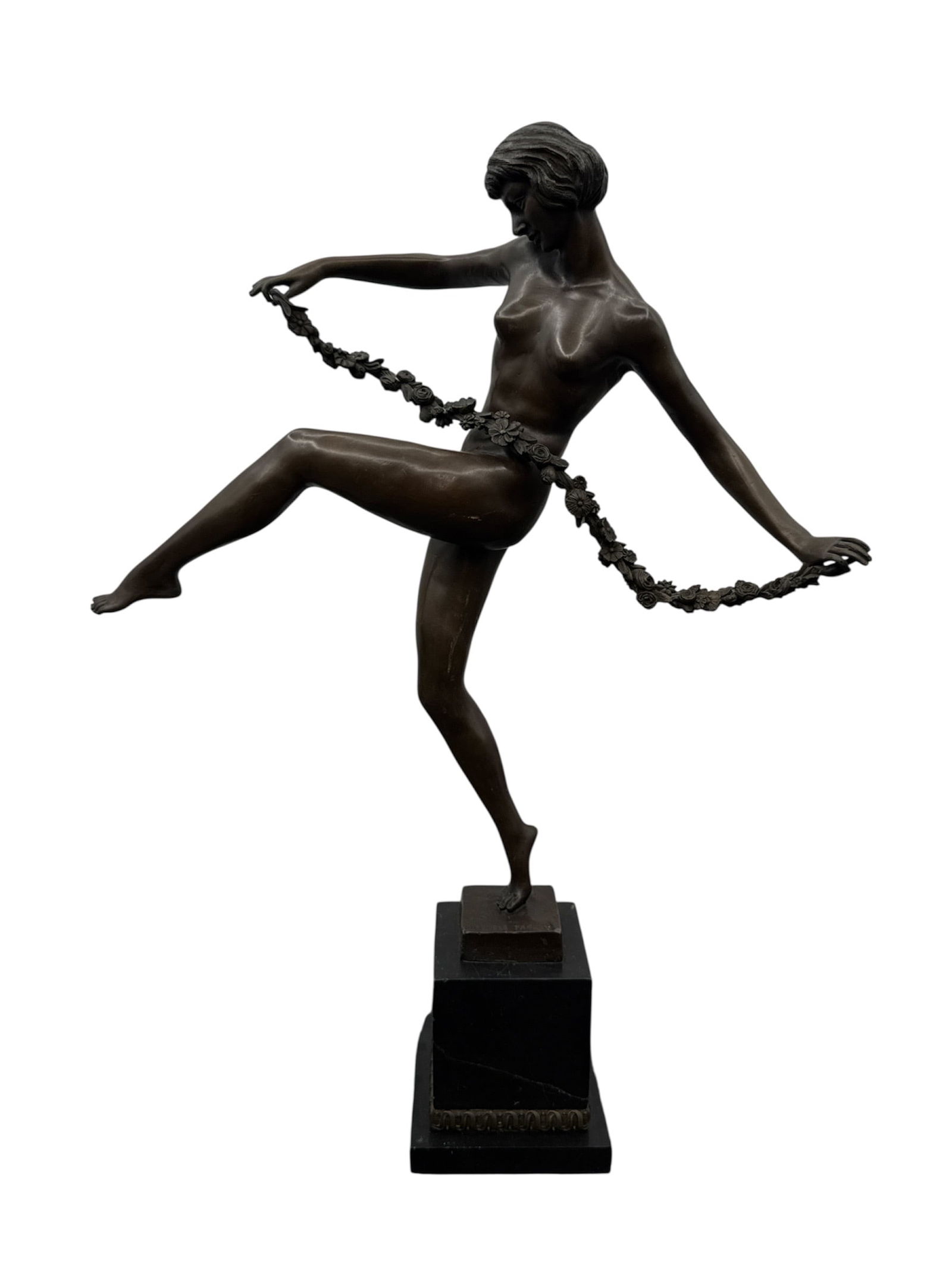 Pierre Le Faguays Art Deco Bronze Dancer Sculpture (1 of 5)