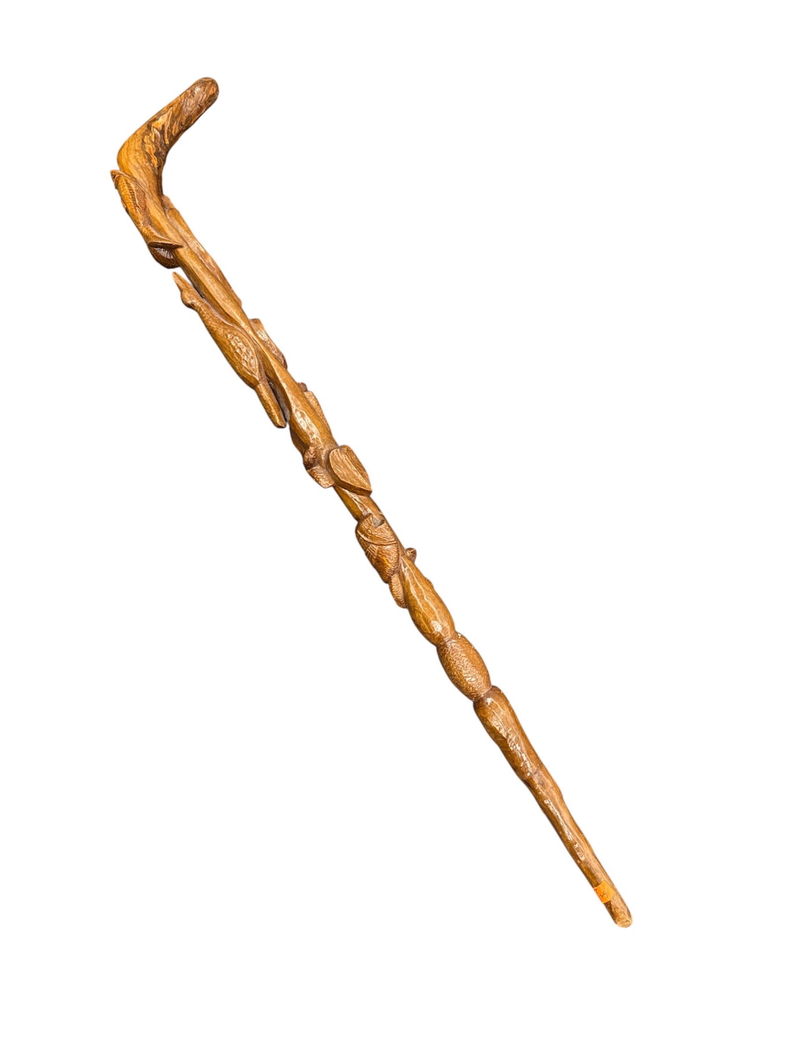 Vintage Hand Carved Folk Art Walking Stick (1 of 3)