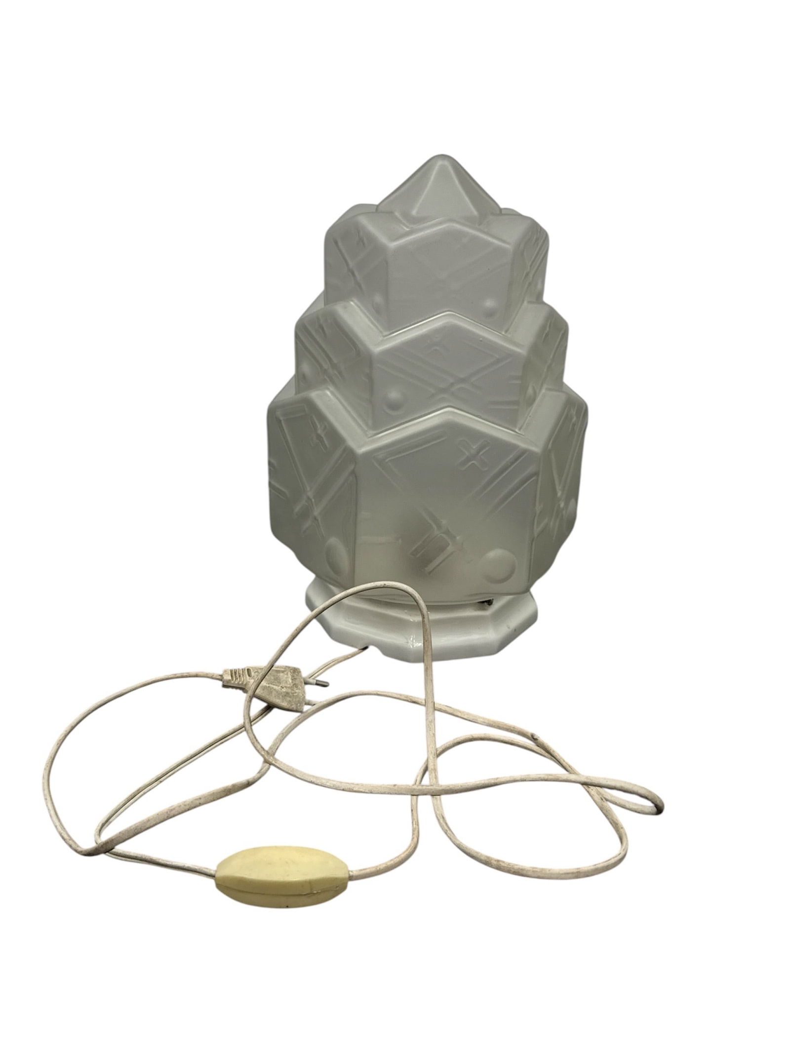 Art Deco Skyscraper Empire Lamp: Vintage Art Deco Skyscraper Empire Lamp likely from the 1920's or 1930'sDimensions : 11x7in