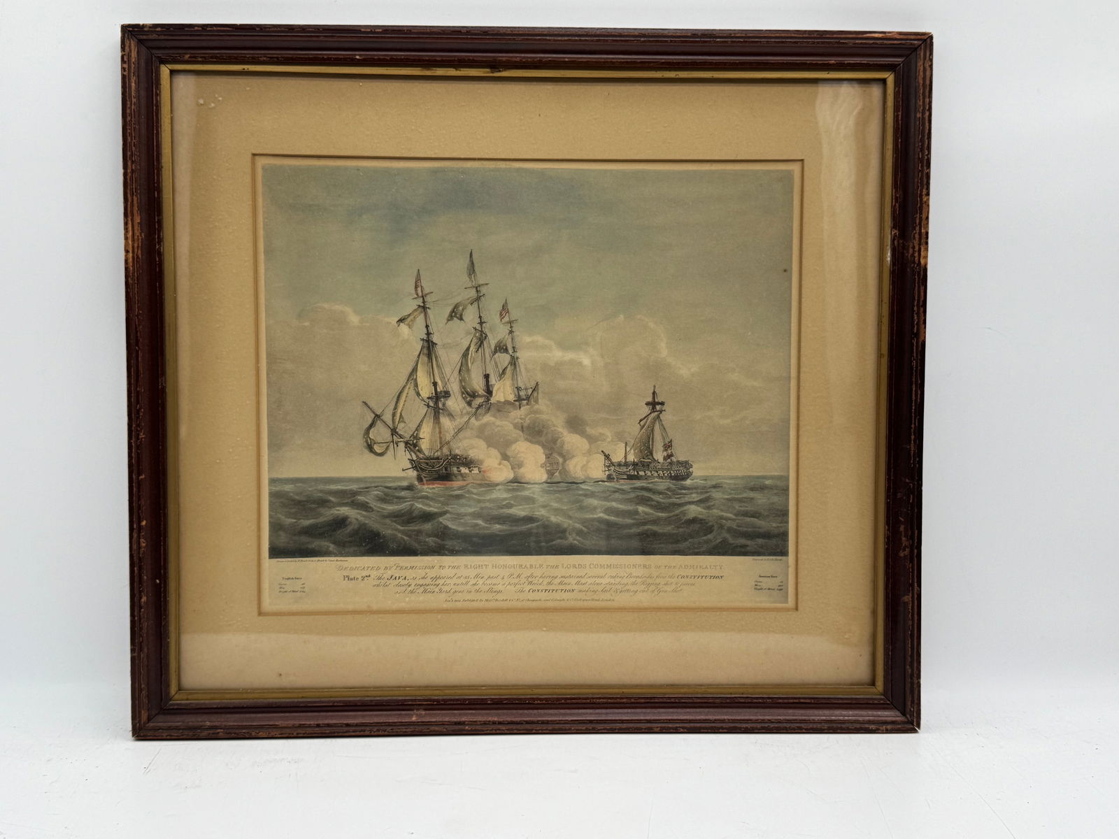 Framed Naval Battle Print - 2