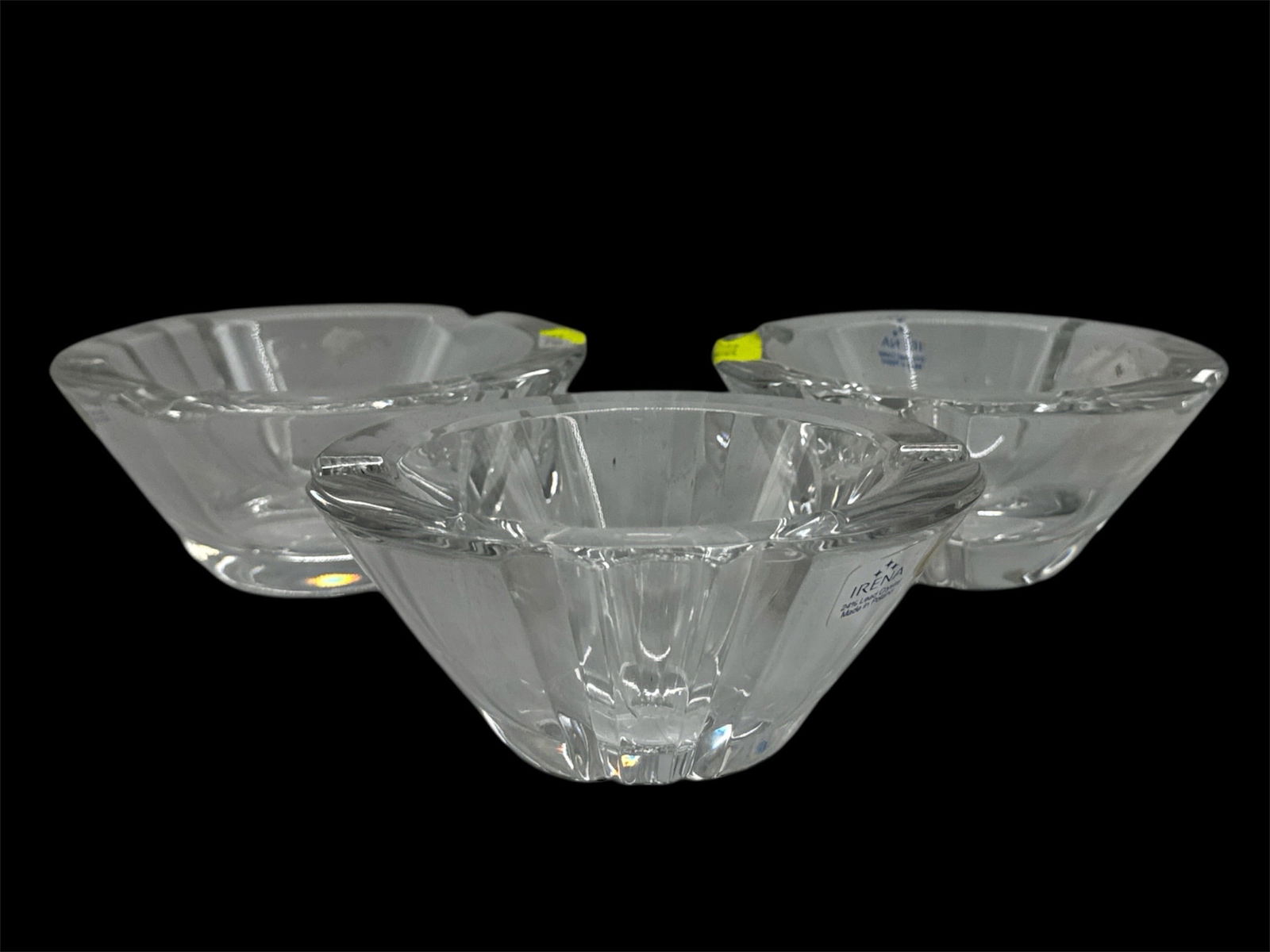 Set of Three Cut Glass Dessert or Nut Bowls (1 of 2)