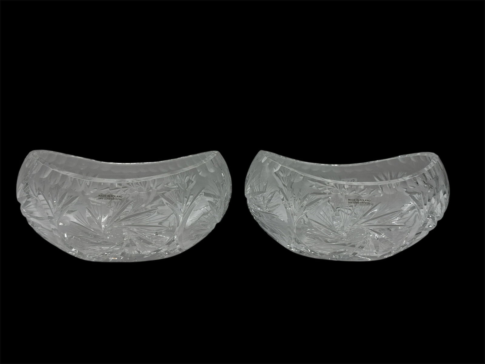 Pair of Cut Glass Console or Centerpiece Bowls (1 of 2)