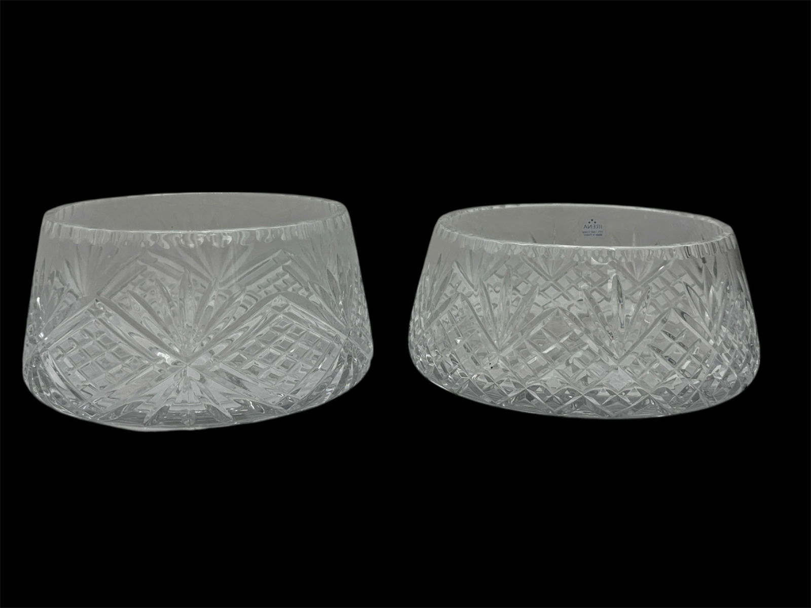 Pair of Cut Glass Serving Bowls (1 of 3)
