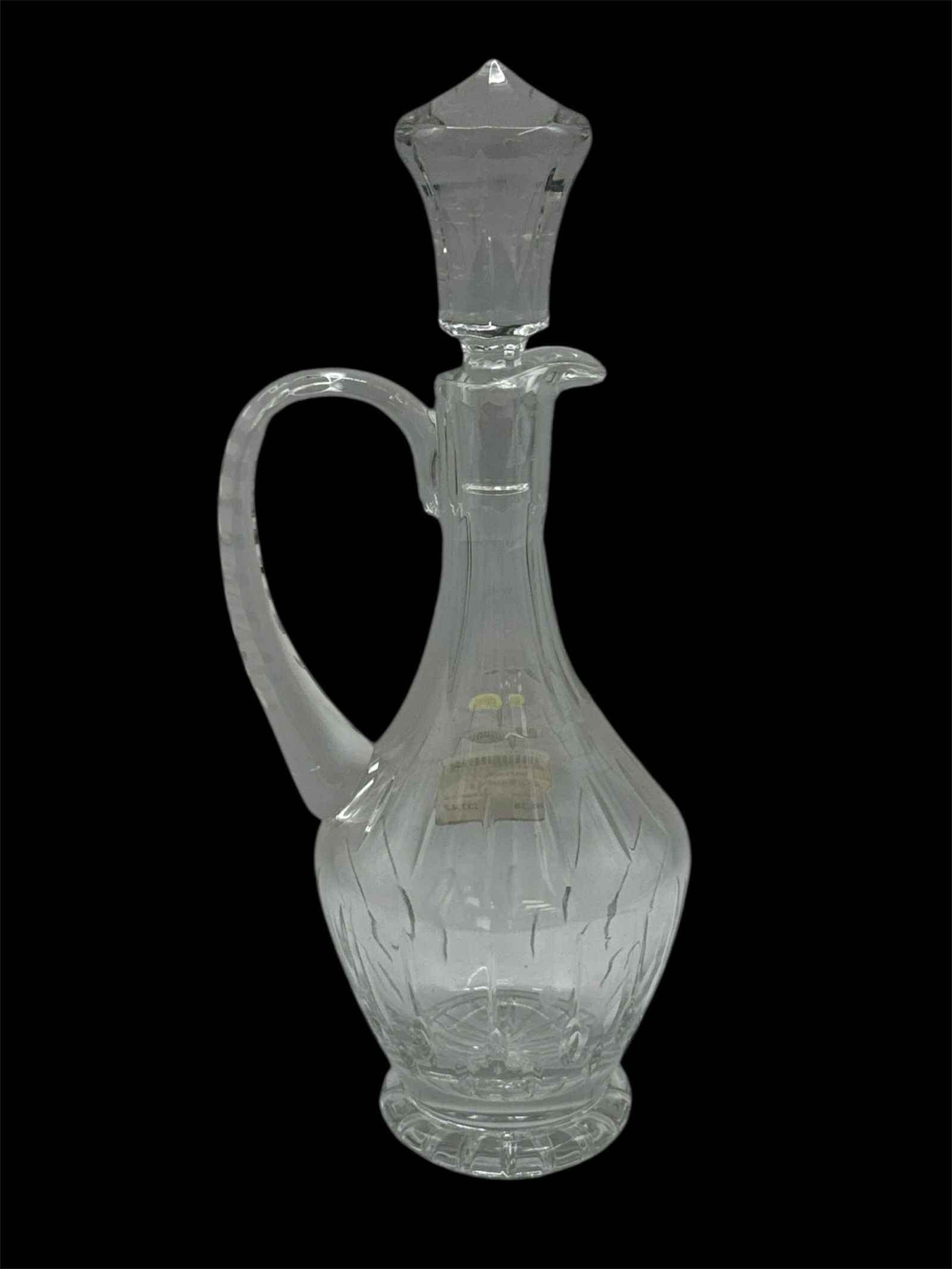 Cut Crystal Decanter with Handle and Stopper (1 of 3)