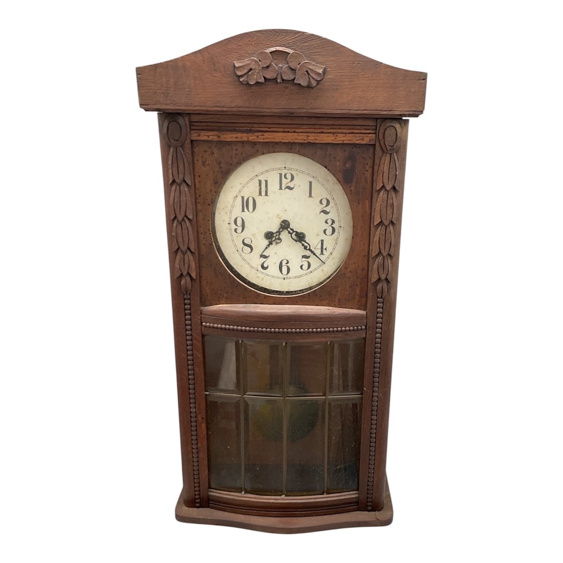 Early 20th Century Oak Wall Regulator Clock (1 of 3)