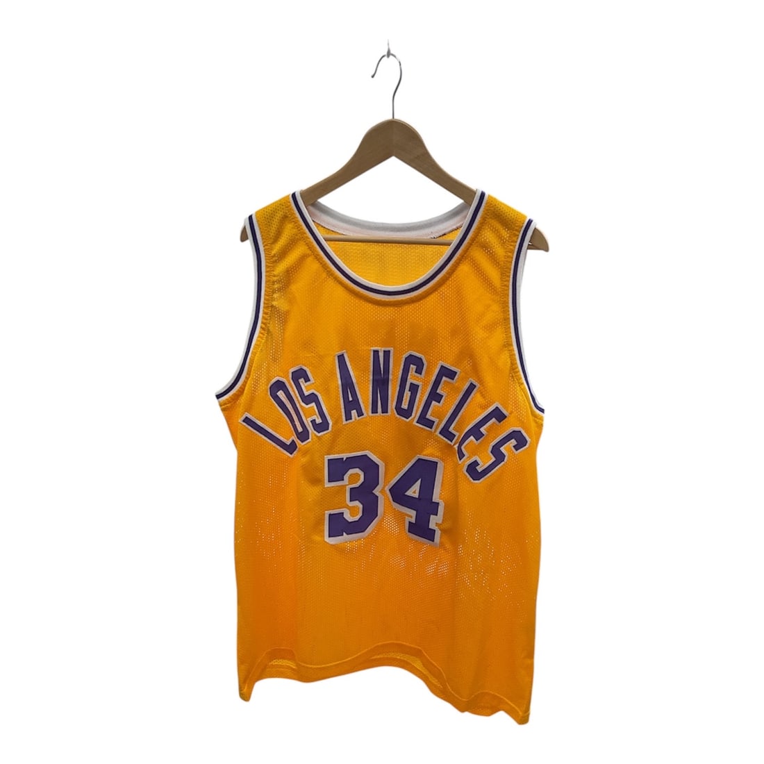 Los Angeles Lakers Shaquille ONeal Autographed Number 34 Jersey with COA Size XL: This Los Angeles Lakers basketball jersey is autographed on the reverse number by Shaquille O’Neal, one of the most dominant centers in NBA history. The jersey features the classic Lakers gold c