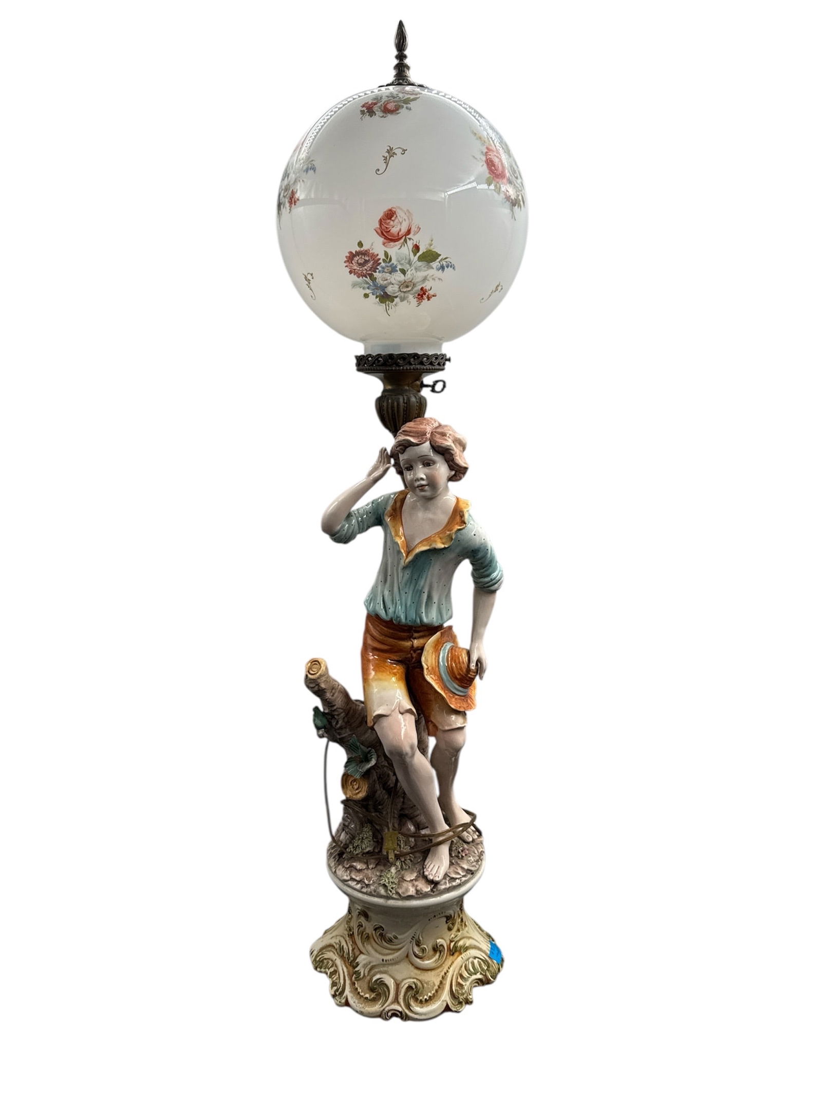 Capodimonte Figural Porcelain Lamp with Classical Maiden (1 of 11)