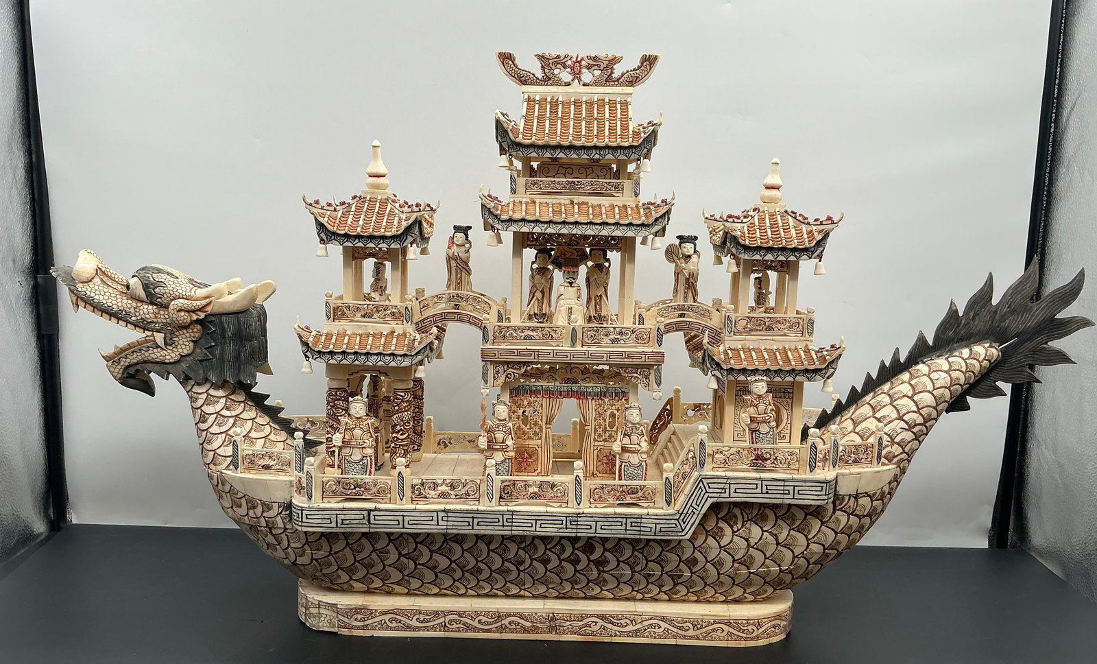 RARE Bone Boat: Bone Phoenix boat Dimensions: H23in L39in W8in