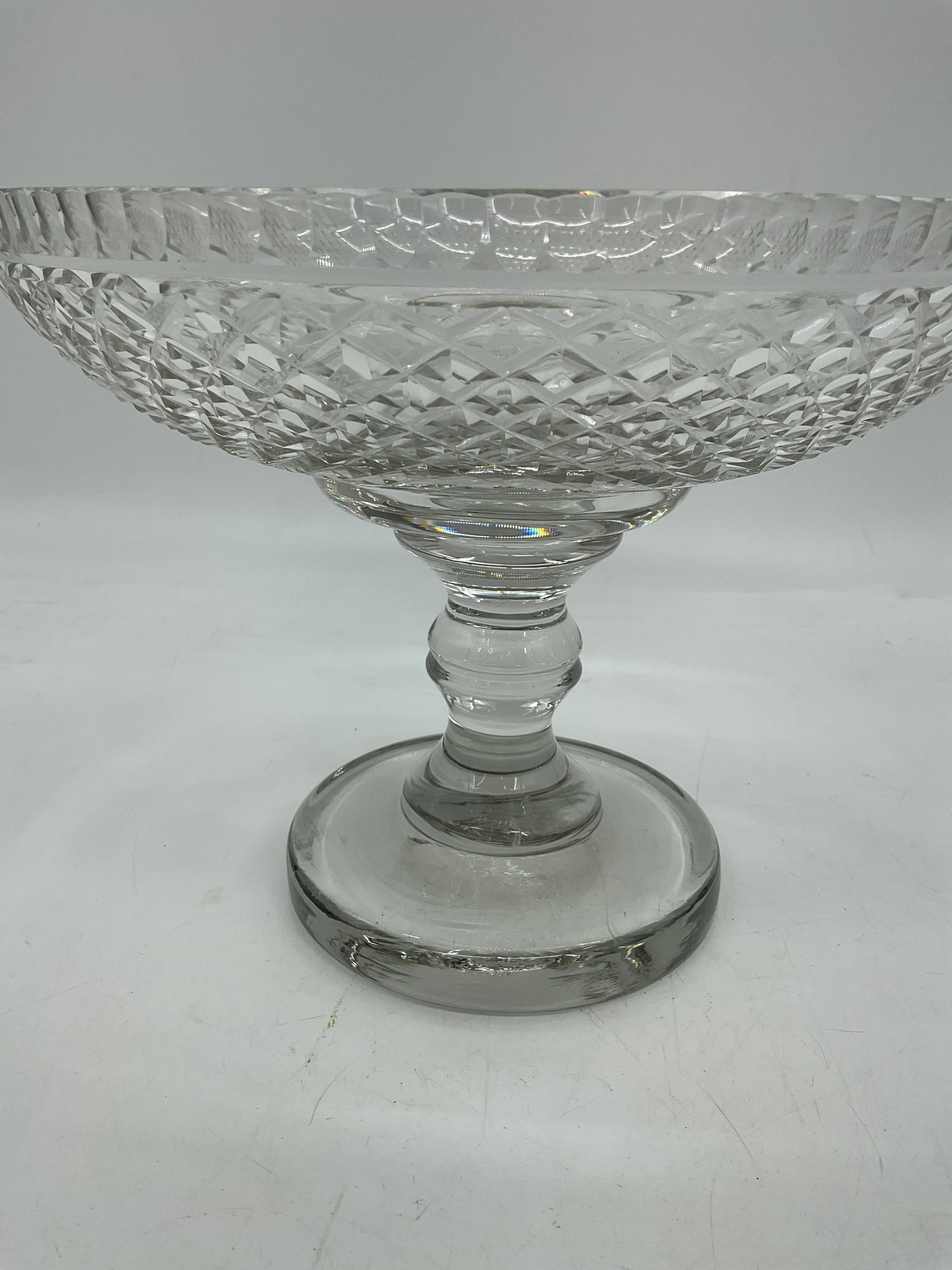 Cut Crystal Pedestal Compote Bowl (1 of 4)