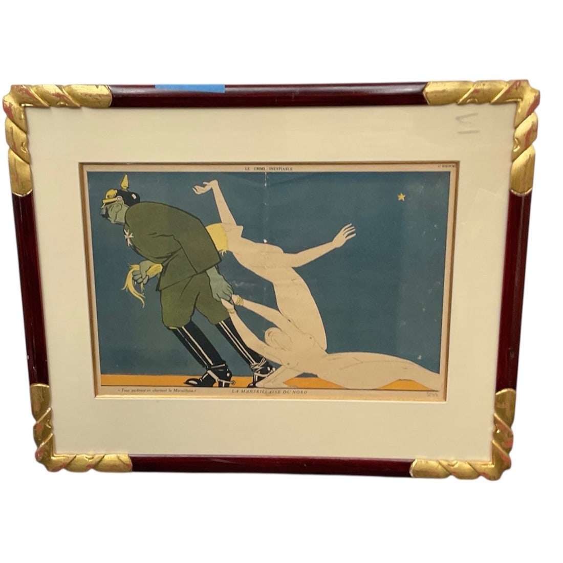 Le crime inexpiable ("The Inexpiable Crime" by Paul Iribe (1883–1935):  World War I-era satirical print by the French illustrator Paul Iribe (1883–1935). Specifically, it