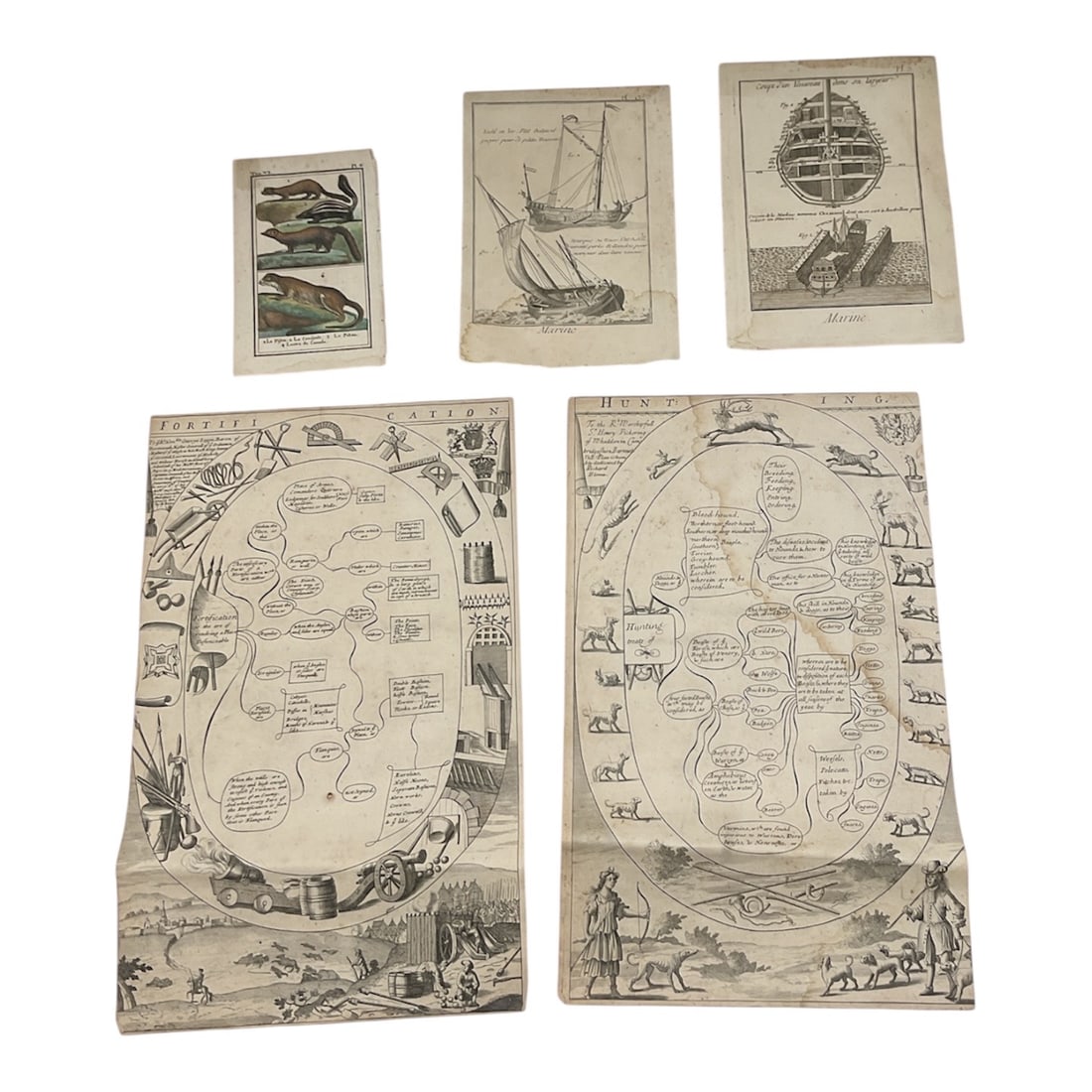 Richard Blome's "The Gentleman's Recreation: 17th-century copperplate engravings from Richard Blome's "The Gentleman's Recreation,"