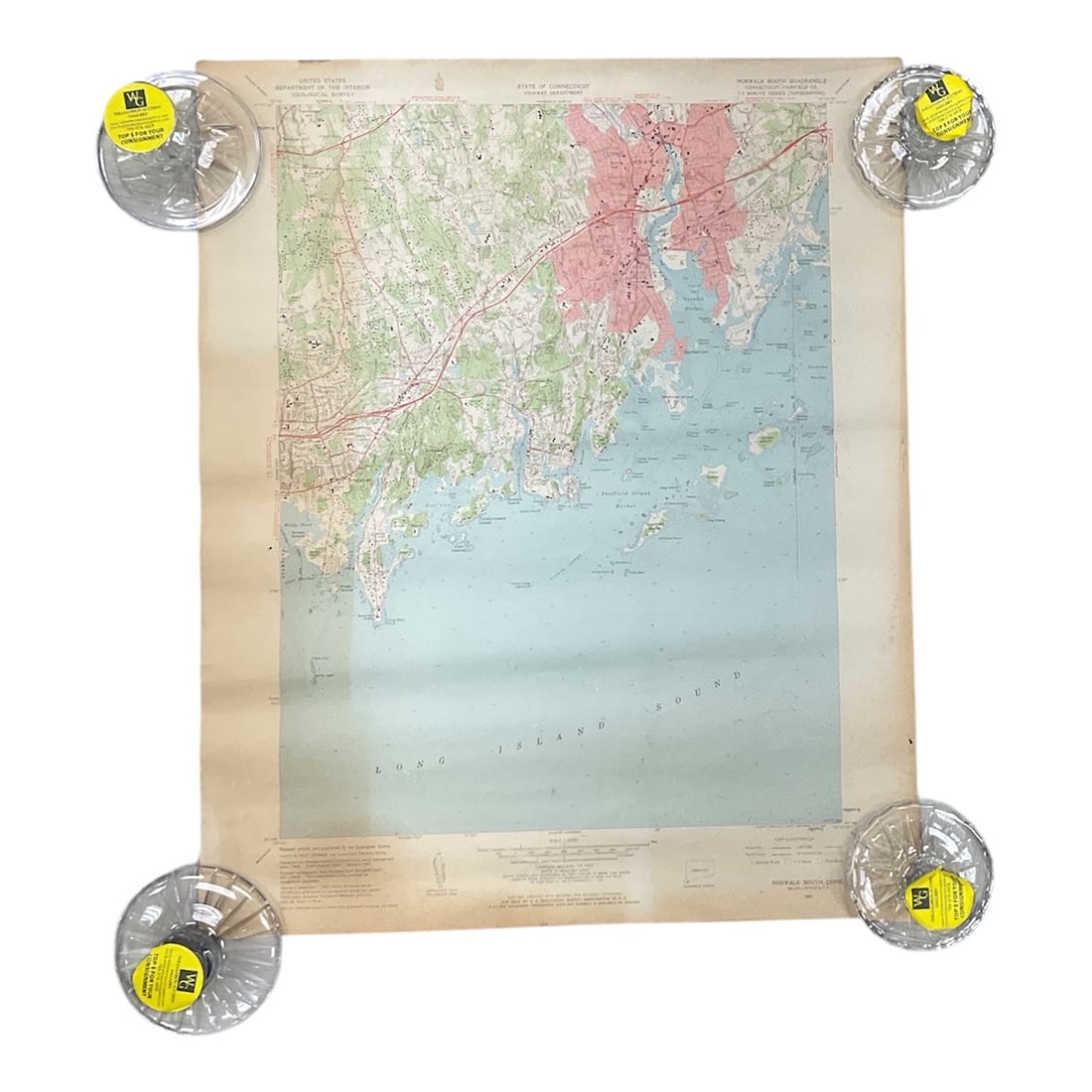 USGS Topographic Map Norwalk South Quadrangle Connecticut, Fairfield County, 7.5 Minute Series, 20th: An official United States Geological Survey (USGS) topographic map titled Norwalk South Quadrangle, covering Fairfield County, Connecticut. Issued as part of the 7.5 Minute Series, the map provides