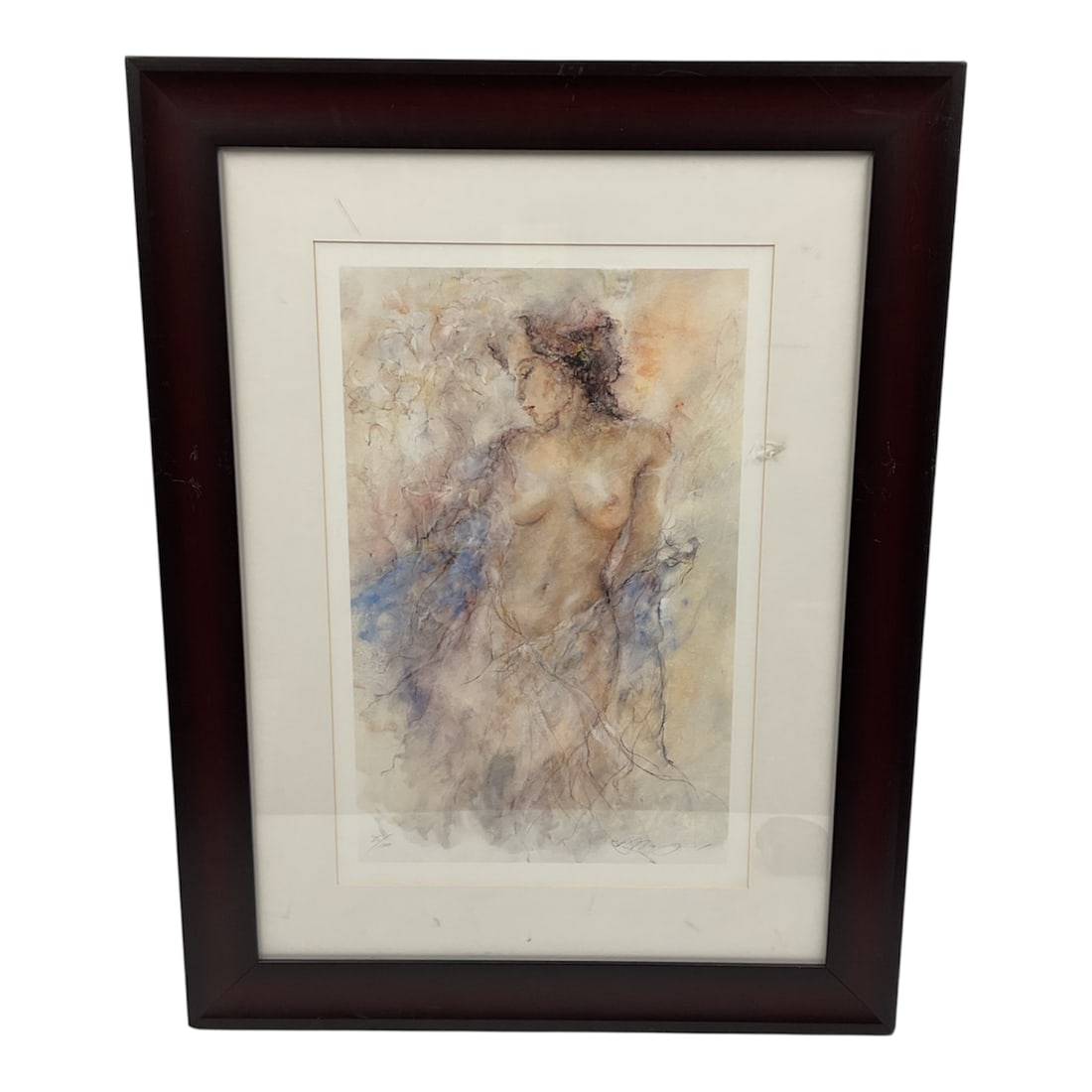 Gary Benfield “Beatrice?? Limited Edition Seriolithograph: Elegant figurative composition titled “Beatrice” by contemporary British artist Gary Benfield (b. 1965). Known for his romantic and expressive style, Benfield’s work often features g