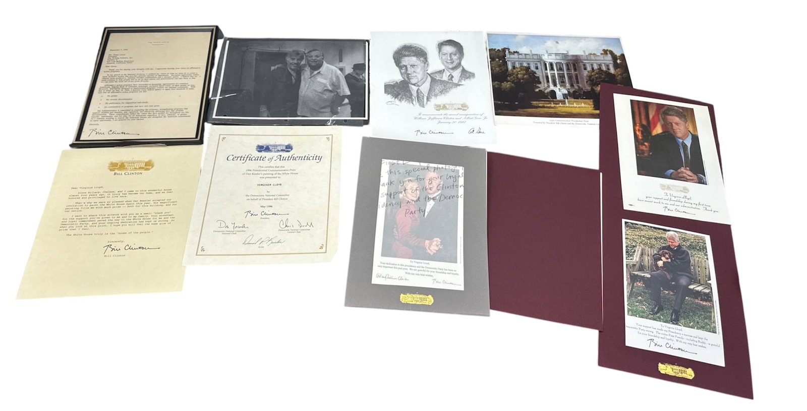 Bill Clinton Presidential Memorabilia & Correspondence Archive: Description: