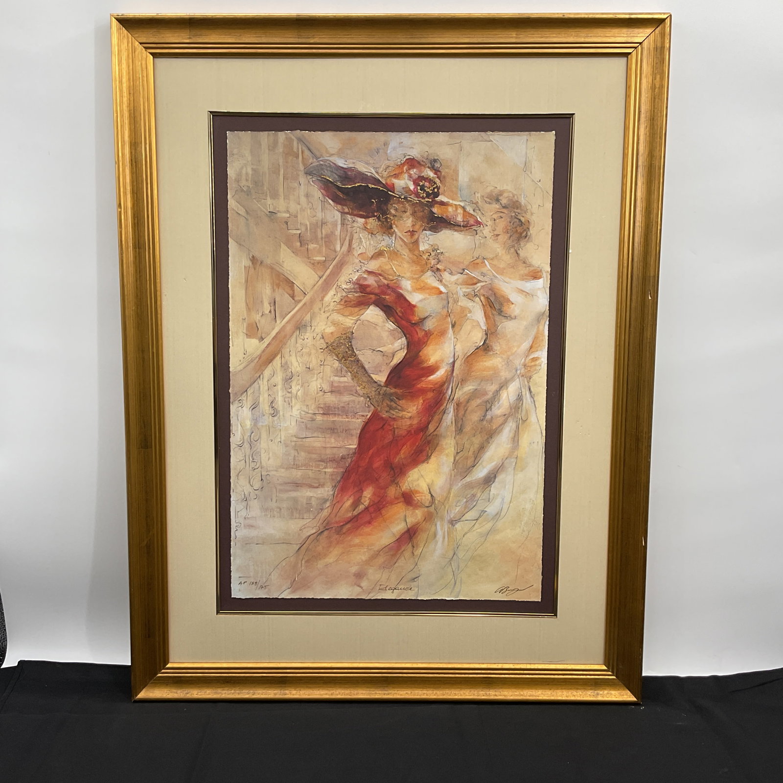 “Elegance?? by Gary Benfield (American, b.1965) Screenprint: Serigraph titled “Elegance” by artist Gary Benfield. Dimensions: H36in L27in