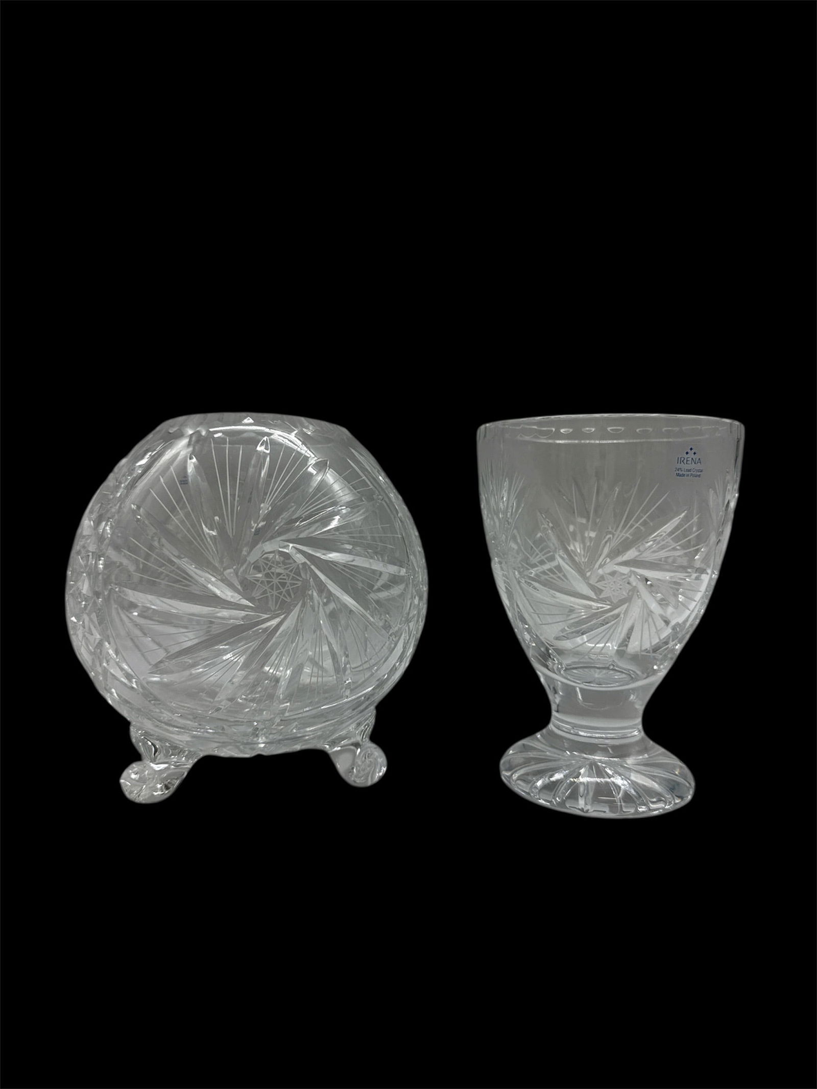 Pair of Cut Glass Decorative Bowls (1 of 3)