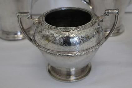 Silver Plated 5pc Tea set - 6