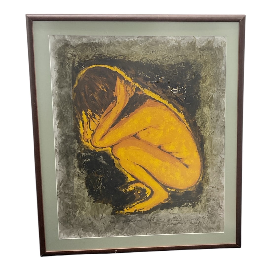 Jose Eduardo Martín Yanes (Cuban, b. 1964) Original Mixed Media on Paper: DescriptionThis evocative work is a quintessential example of the "informalist" style of