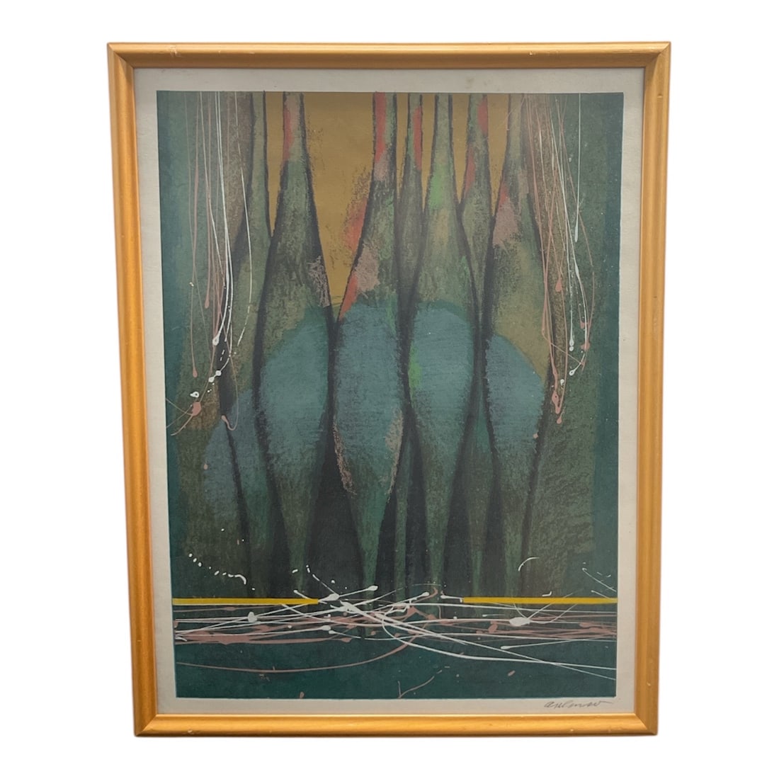 Title: ?ngel Alonso (Cuban, b. 1967) Signed & Numbered Serigraph - "Bosque Abstracto" (1993): Description: This vibrant 1993 serigraph by celebrated Cuban artist Ángel Alonso is a dynamic