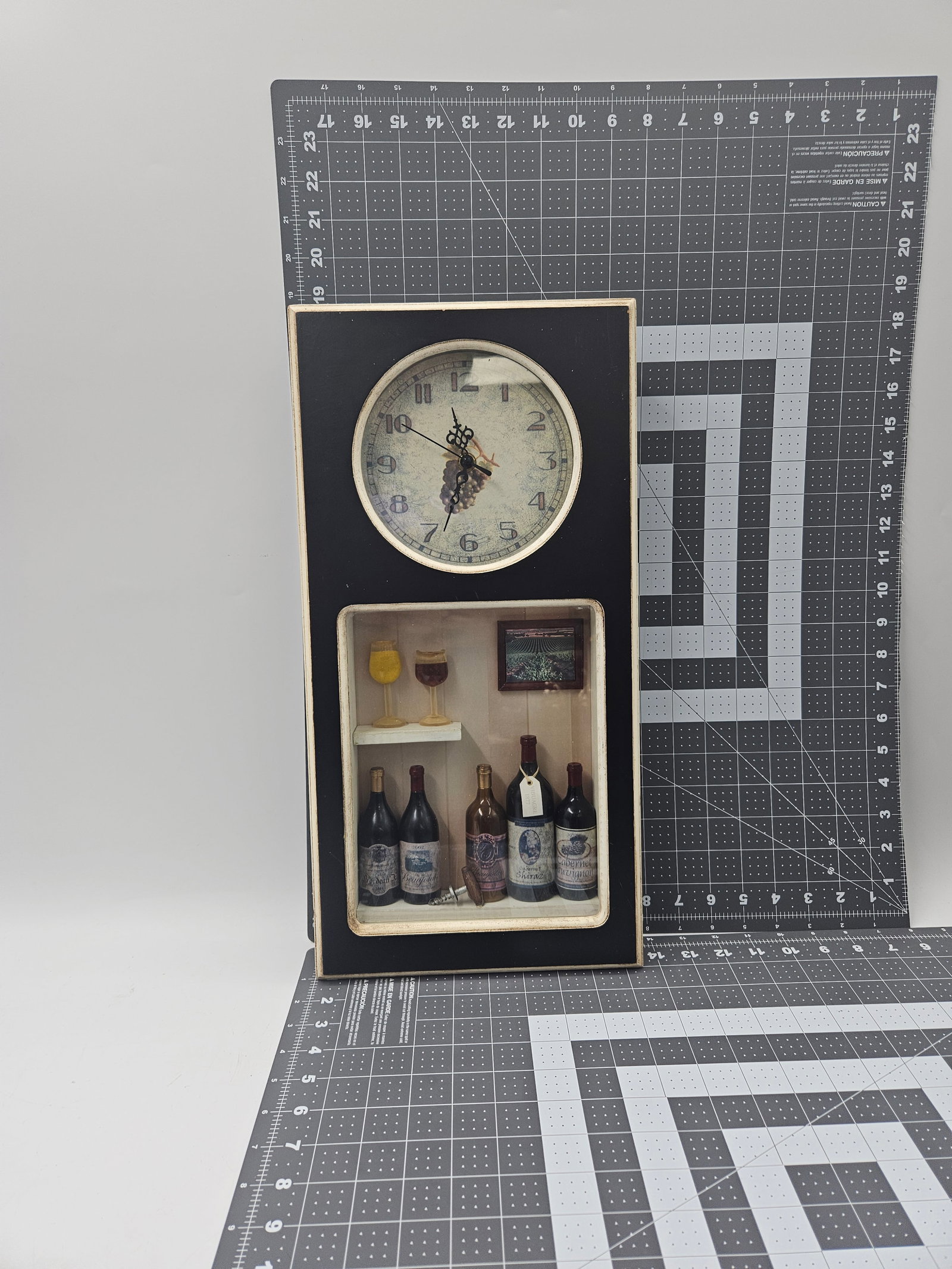 Wine Cellar Shadowbox Wall Clock - 5