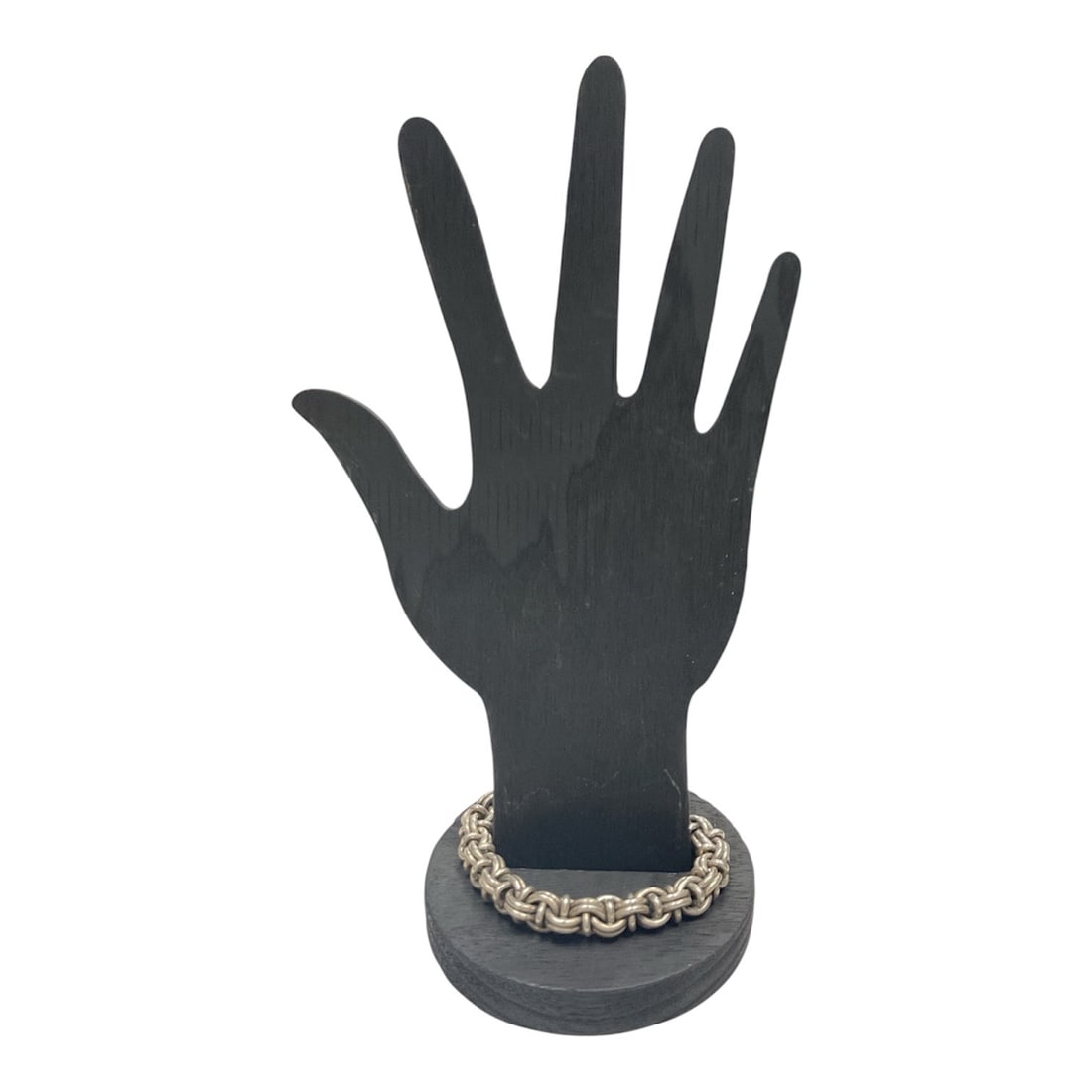 Sterling Silver Link Bracelet: A substantial sterling silver br