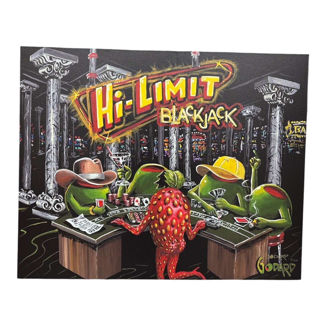 Michael Godard - "Blackjack Pimps" Limited Edition Giclée on Canvas (15/150): DescriptionThis is a vibrant and quintessential work by the "Rockstar of the Art World,"