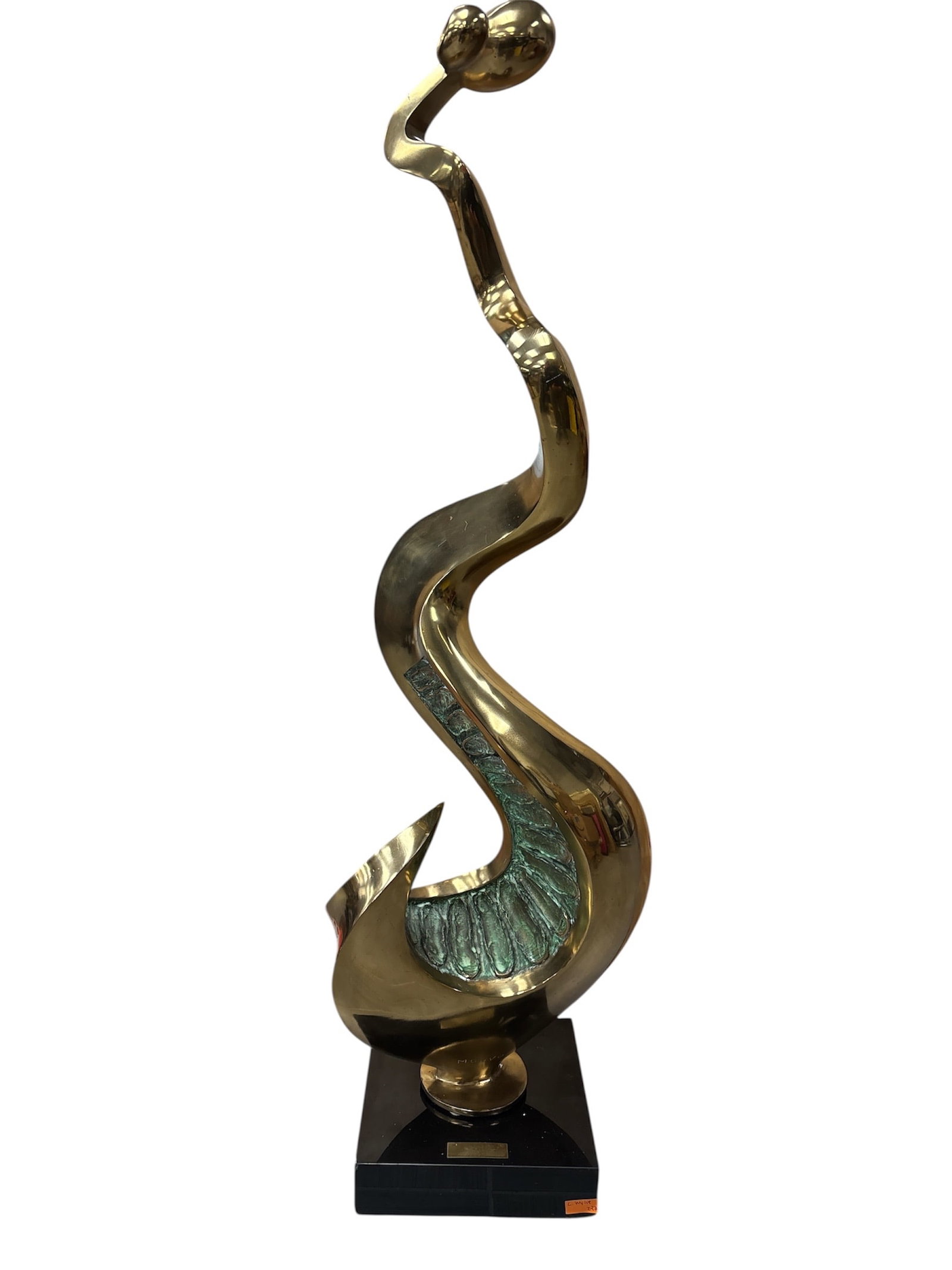 Large Limited Edition Bronze Sculpture “Paradise?? by Prince Monyo Mihailescu (Romania, b.1926): DescriptionImpressive large-scale modern bronze sculpture titled “Paradise”<