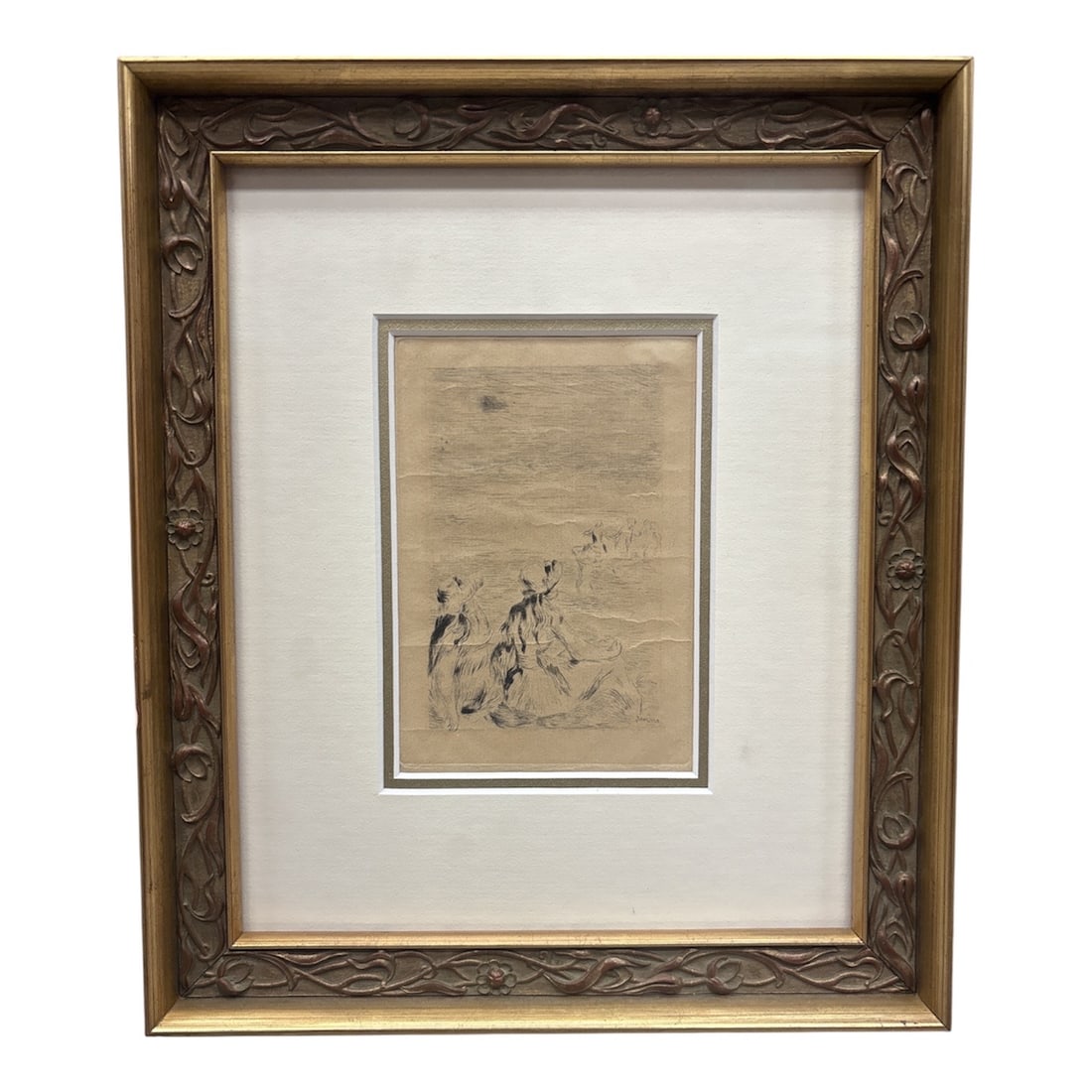 Pierre-Auguste Renoir (French, 1841–1919) – "Sur la plage à Berneval" Etching (1 of 4)