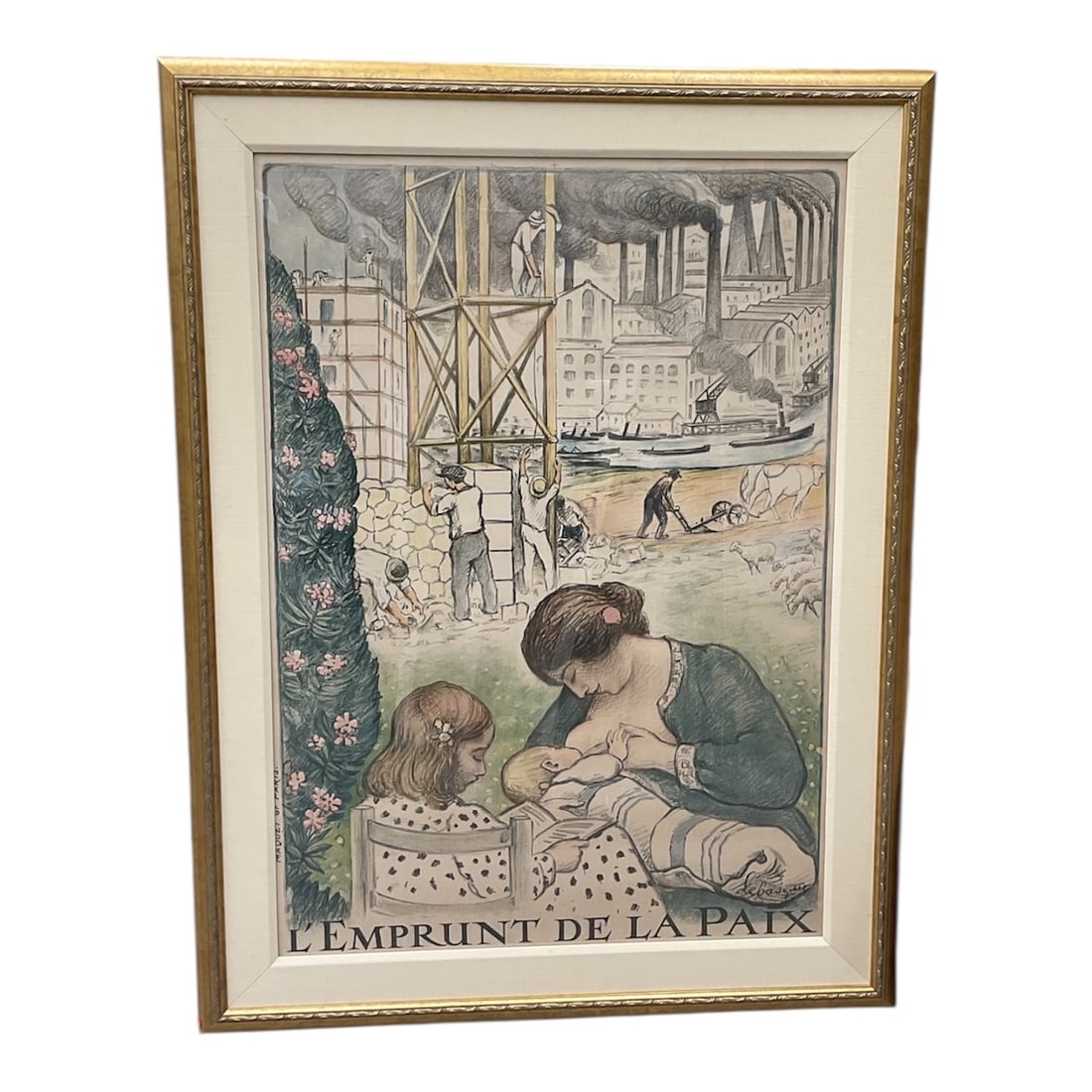 "L'Emprunt de la Paix" by Henri Lebasque (France, 1865-1937) Lithograph (1 of 4)