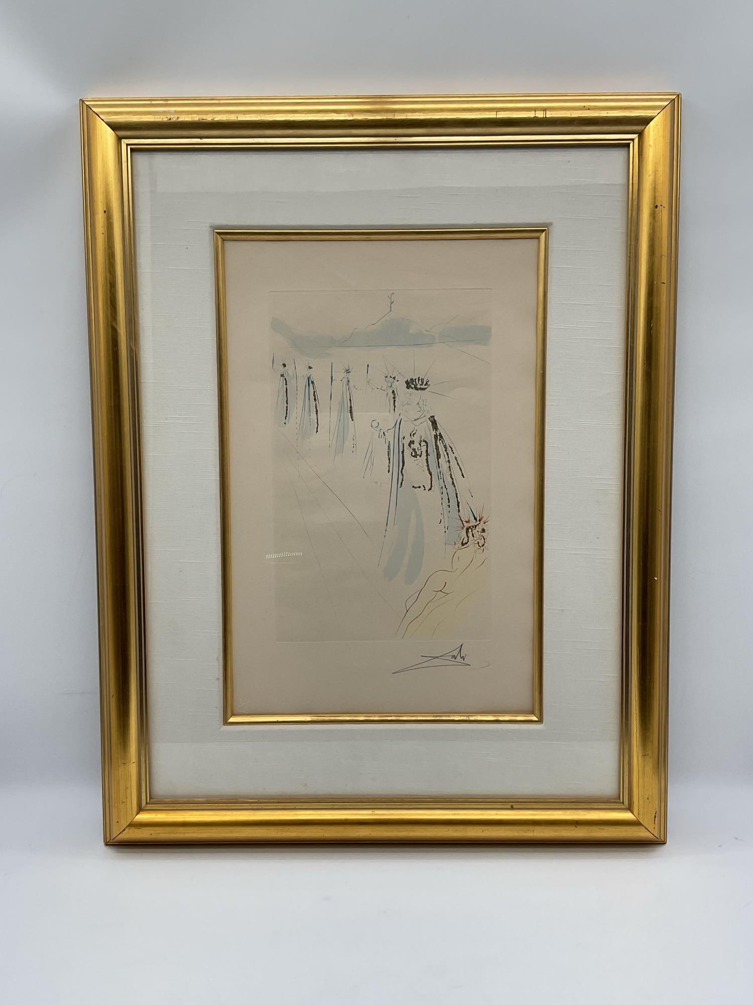Salvador Dalí (Spanish, 1904-1989) Original Signed Etching: The King's Train: OverviewA striking original colo