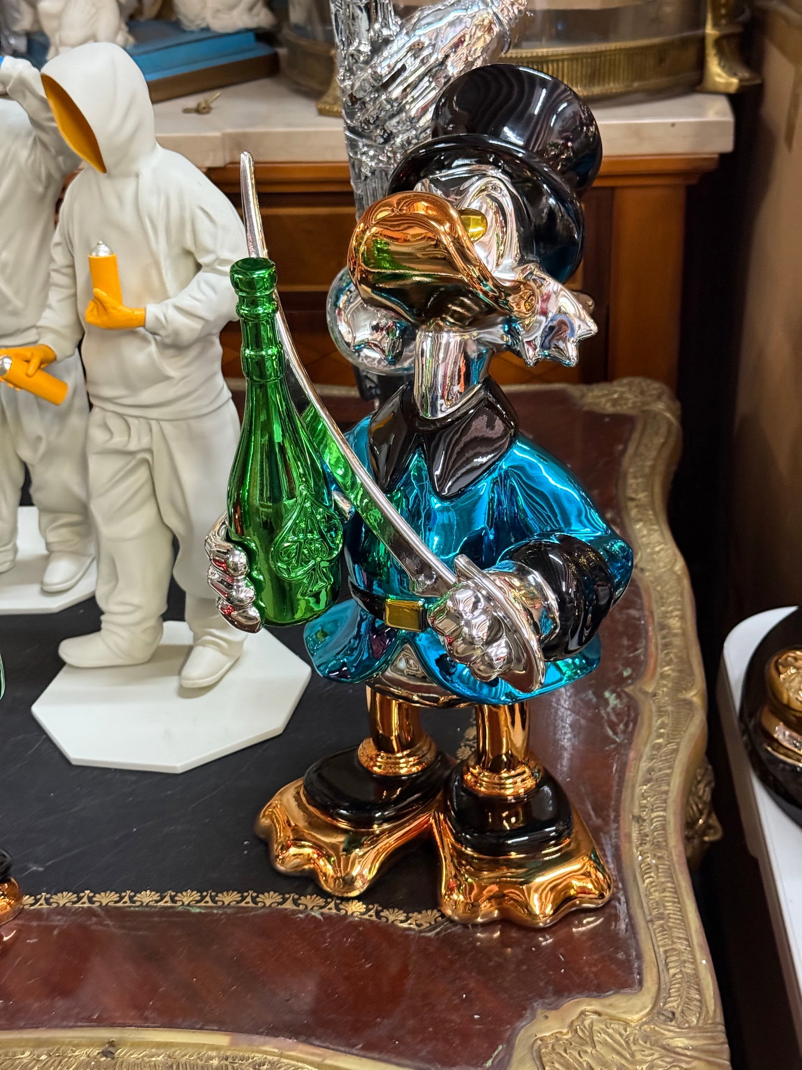 "Billionaire Duck" Pop Art Chrome Sculpture (1 of 1)