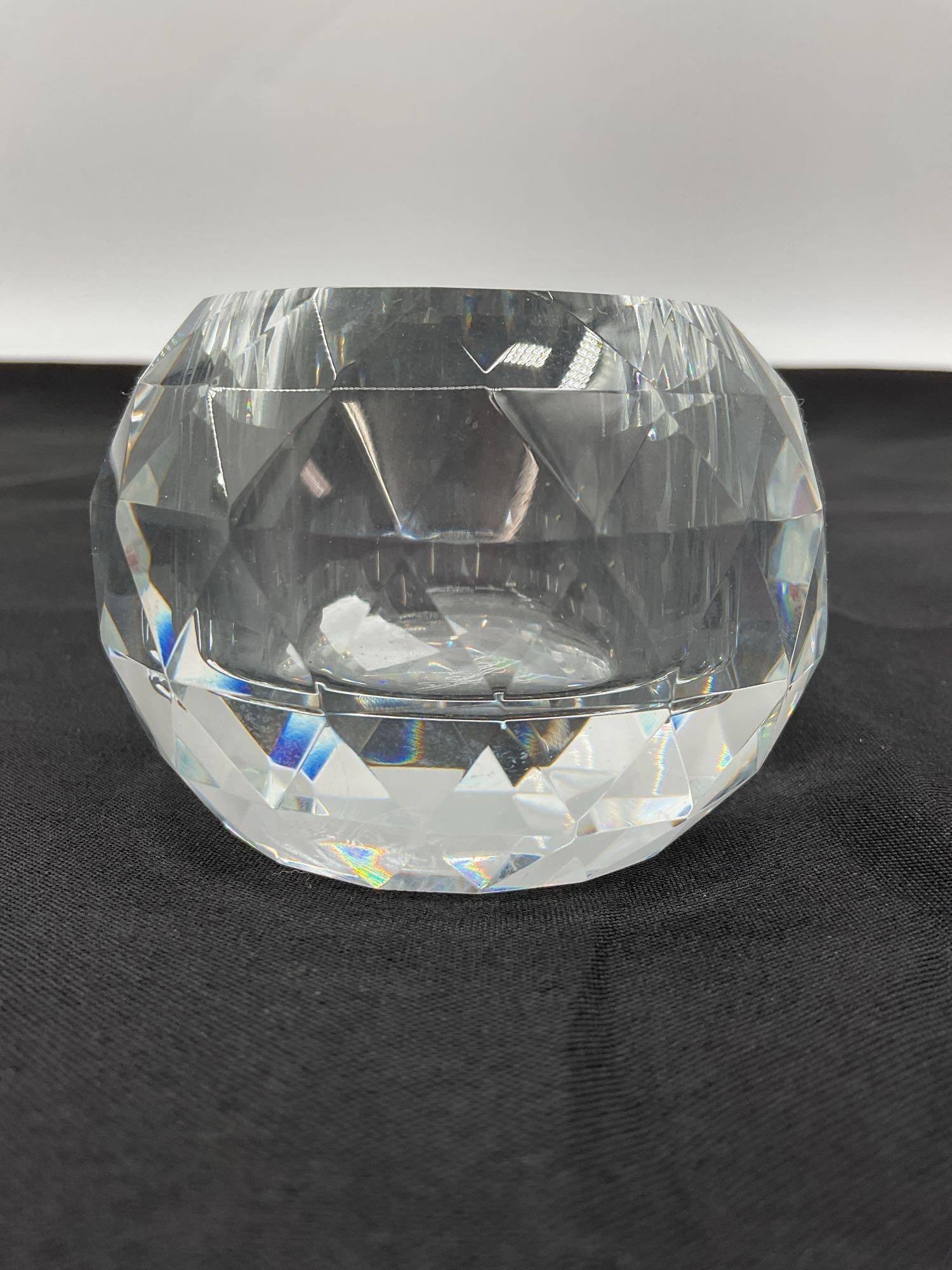 Faceted Crystal Votive by Oleg Cassini (1 of 3)