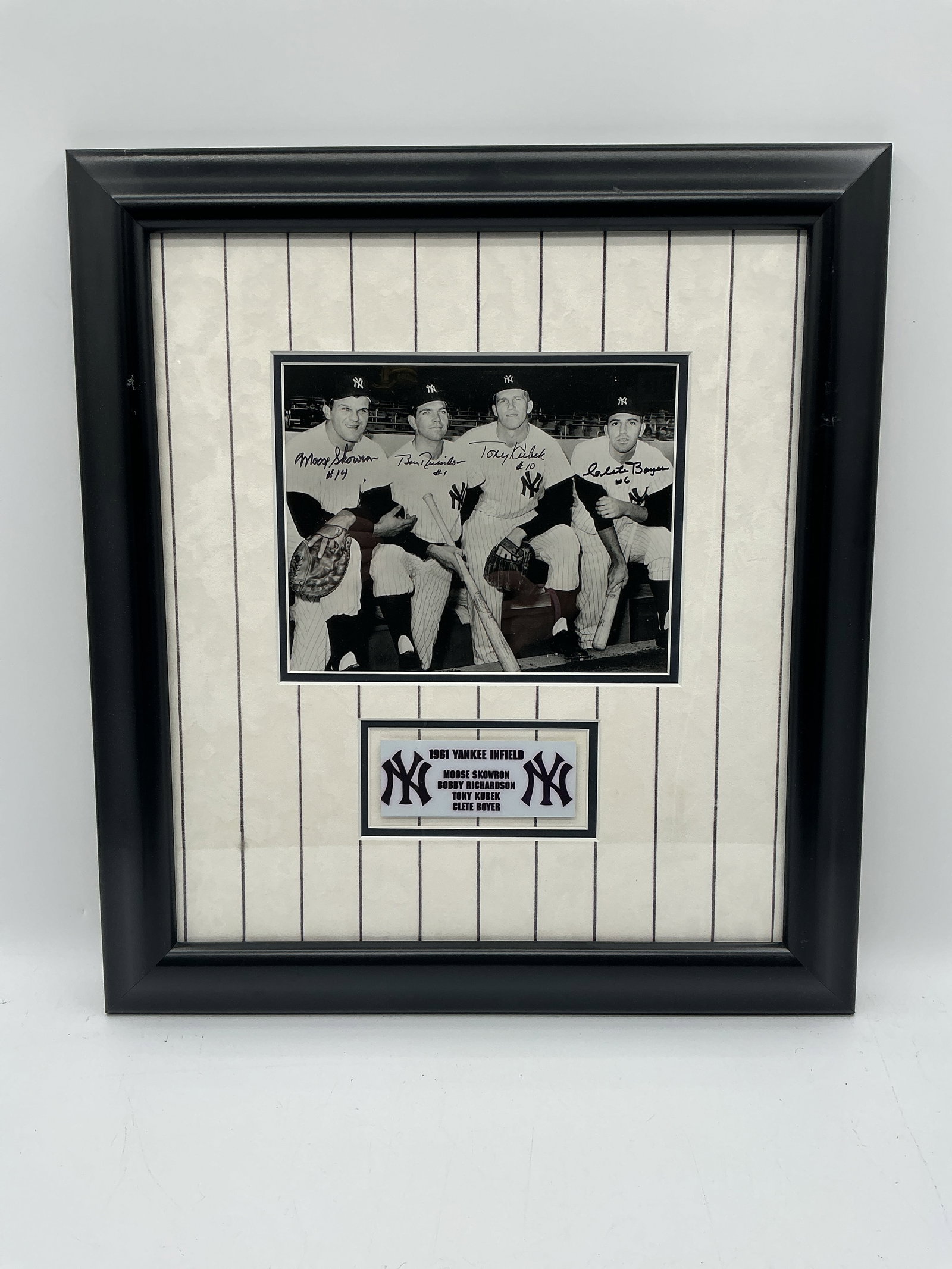 Framed 1961 Yankee Infield Photo (1 of 4)
