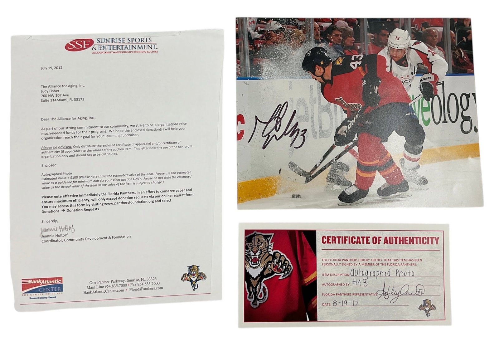 Florida Panthers Hockey Mike Weaver Signed Action Photo (1 of 4)