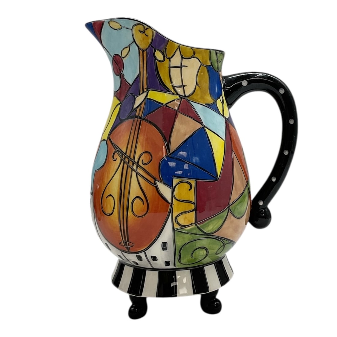 Hand Painted Studio Designworks. Abstract Musical Pitcher (1 of 5)