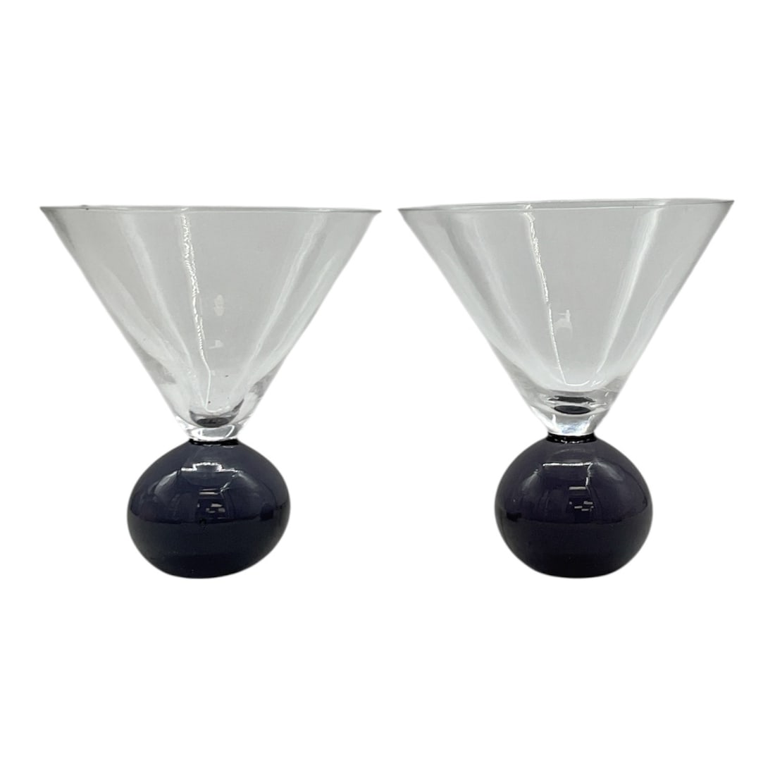2pc Bubble Ball Base Martini Glasses (1 of 4)