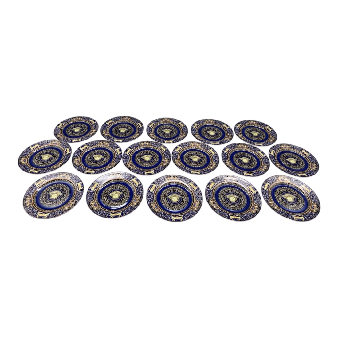 RARE Set of 16 Versace by Rosenthal Lascaladel Palazzo Rosa Fine Porcelain Dinner Plates (1 of 4)